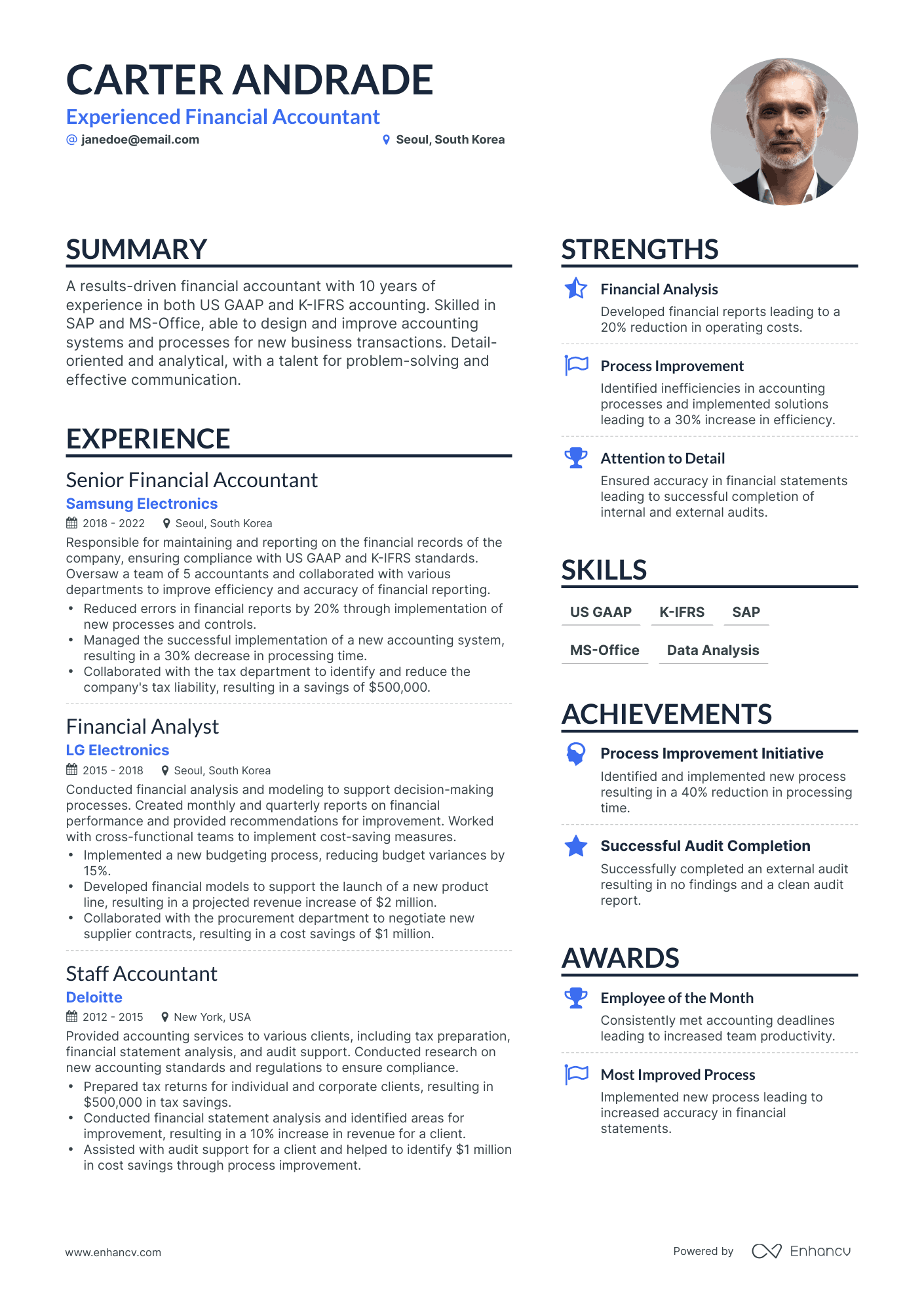 Simple Accounting Resume Template
