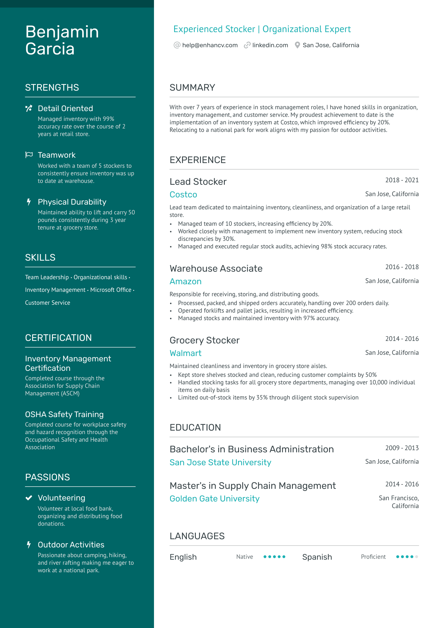 grocery store stocker resume examples