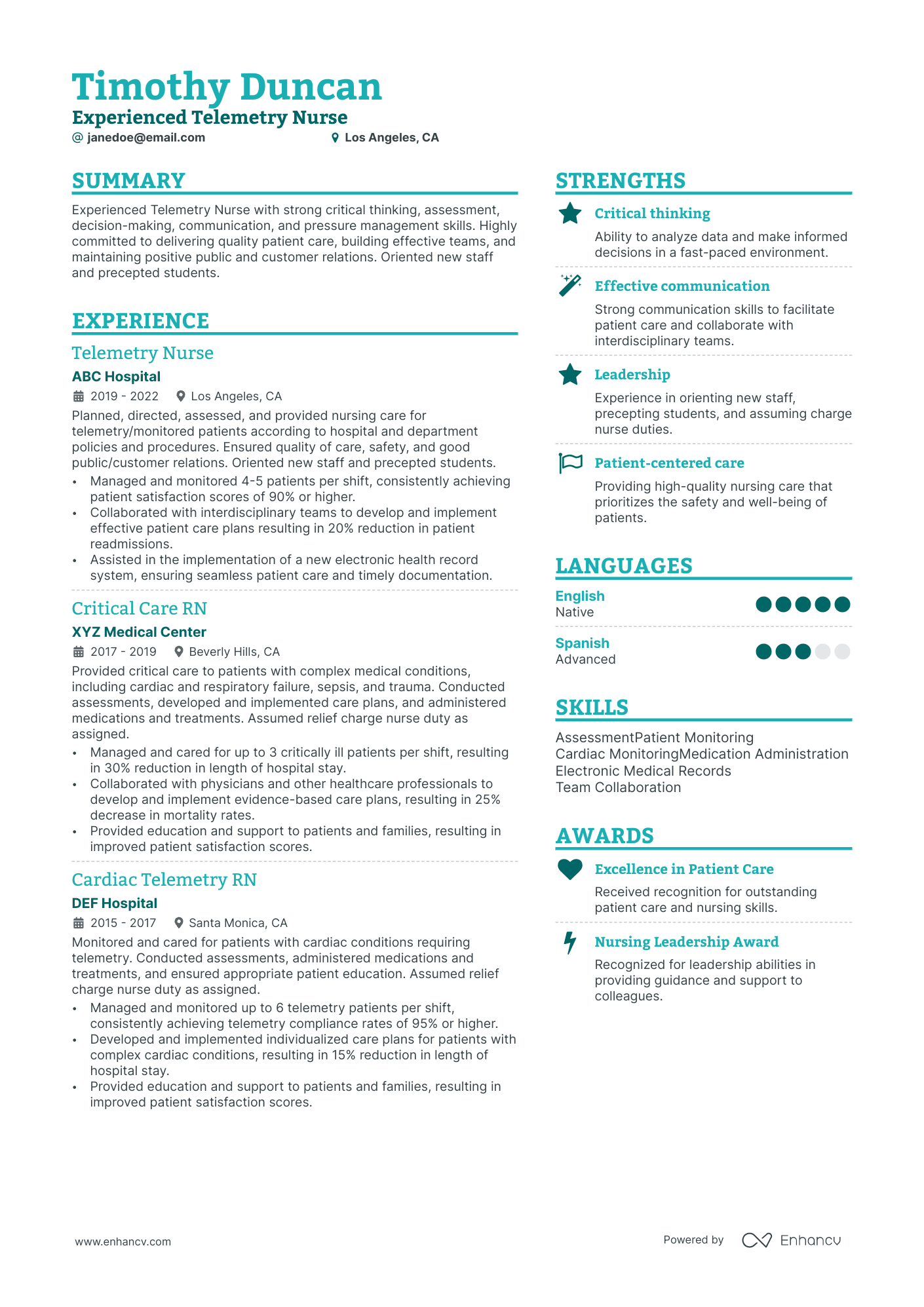 nurse resume sample download