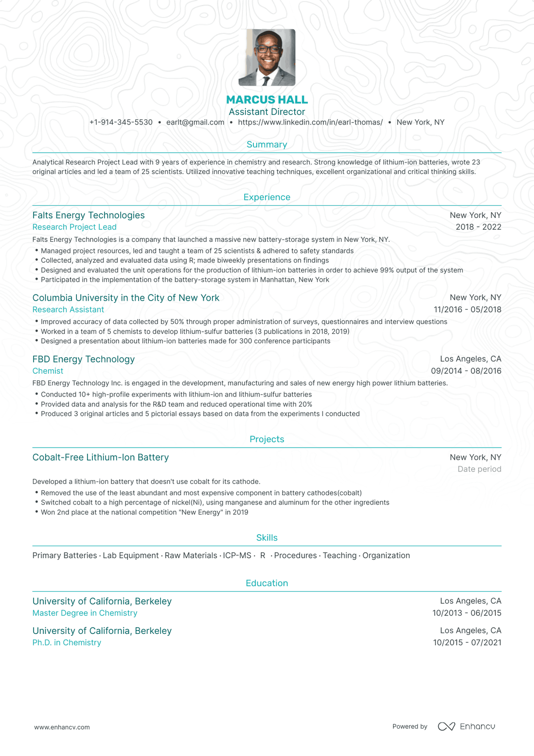Traditional Academic Resume Template