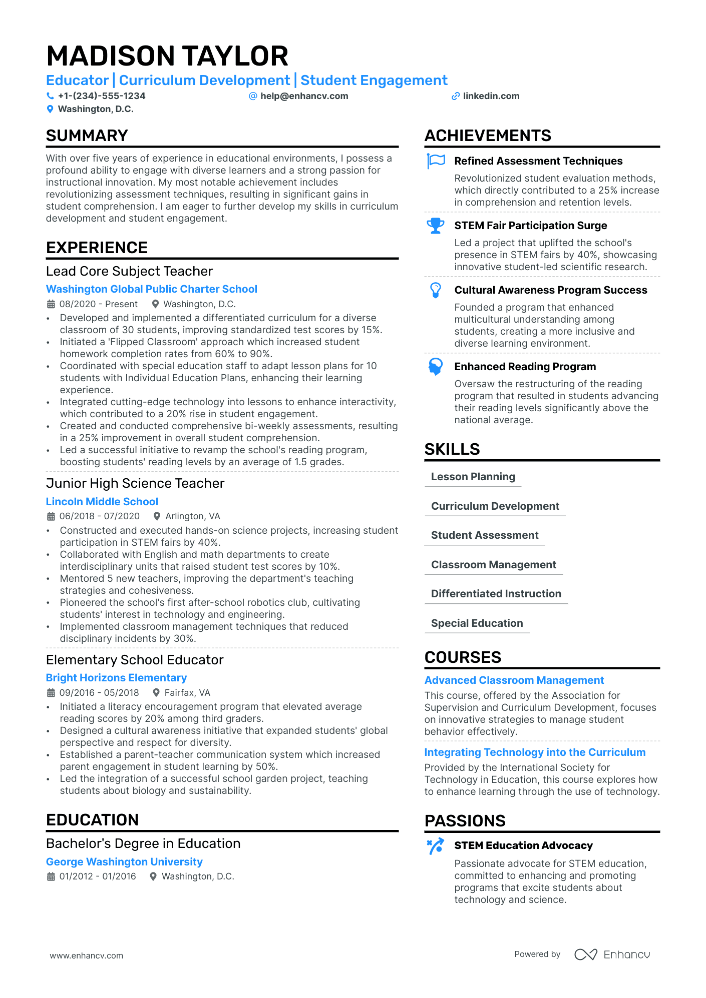 make a resume for teacher job