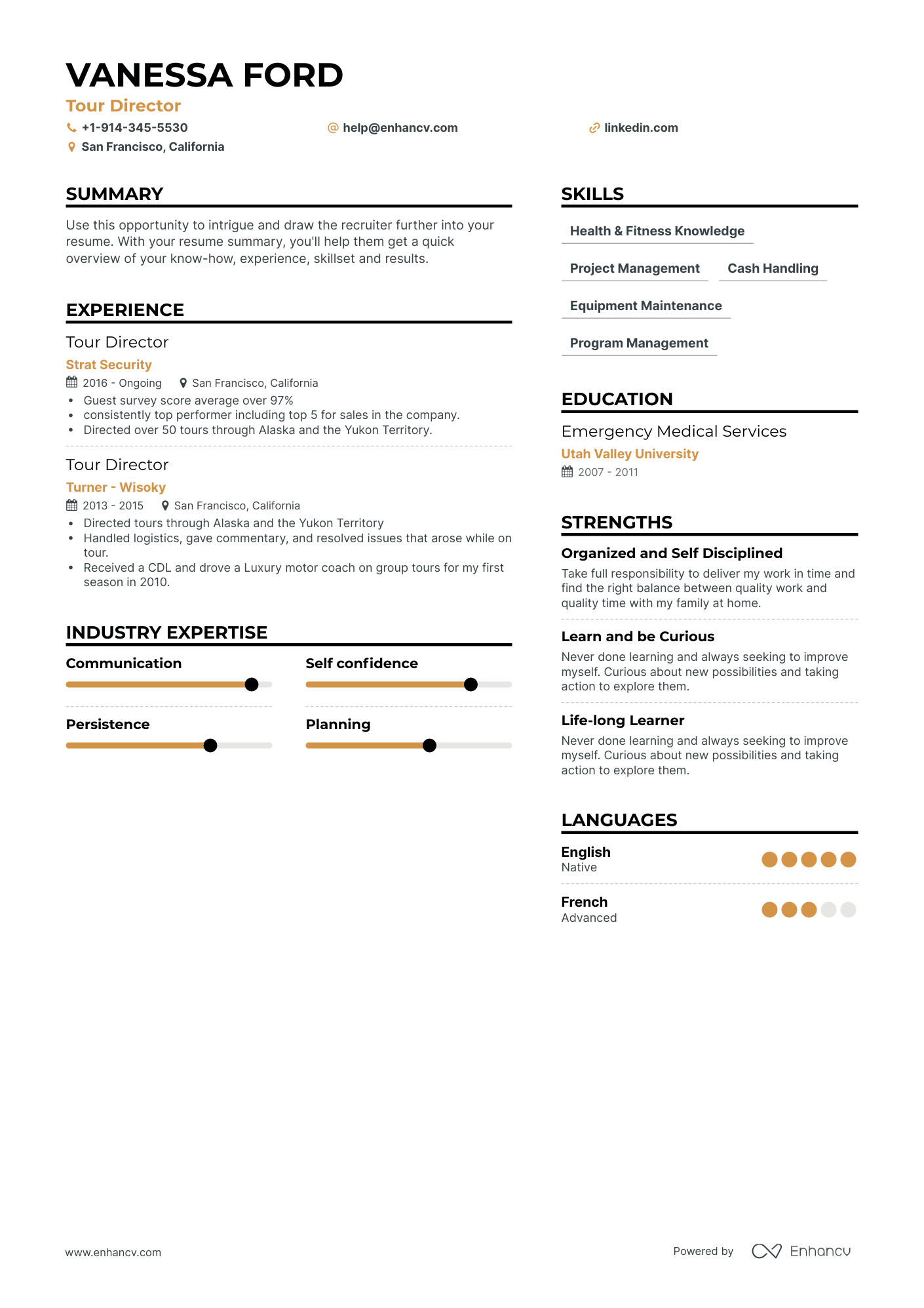 Tour Director Resume Examples & Guide for 2023 (Layout, Skills ...