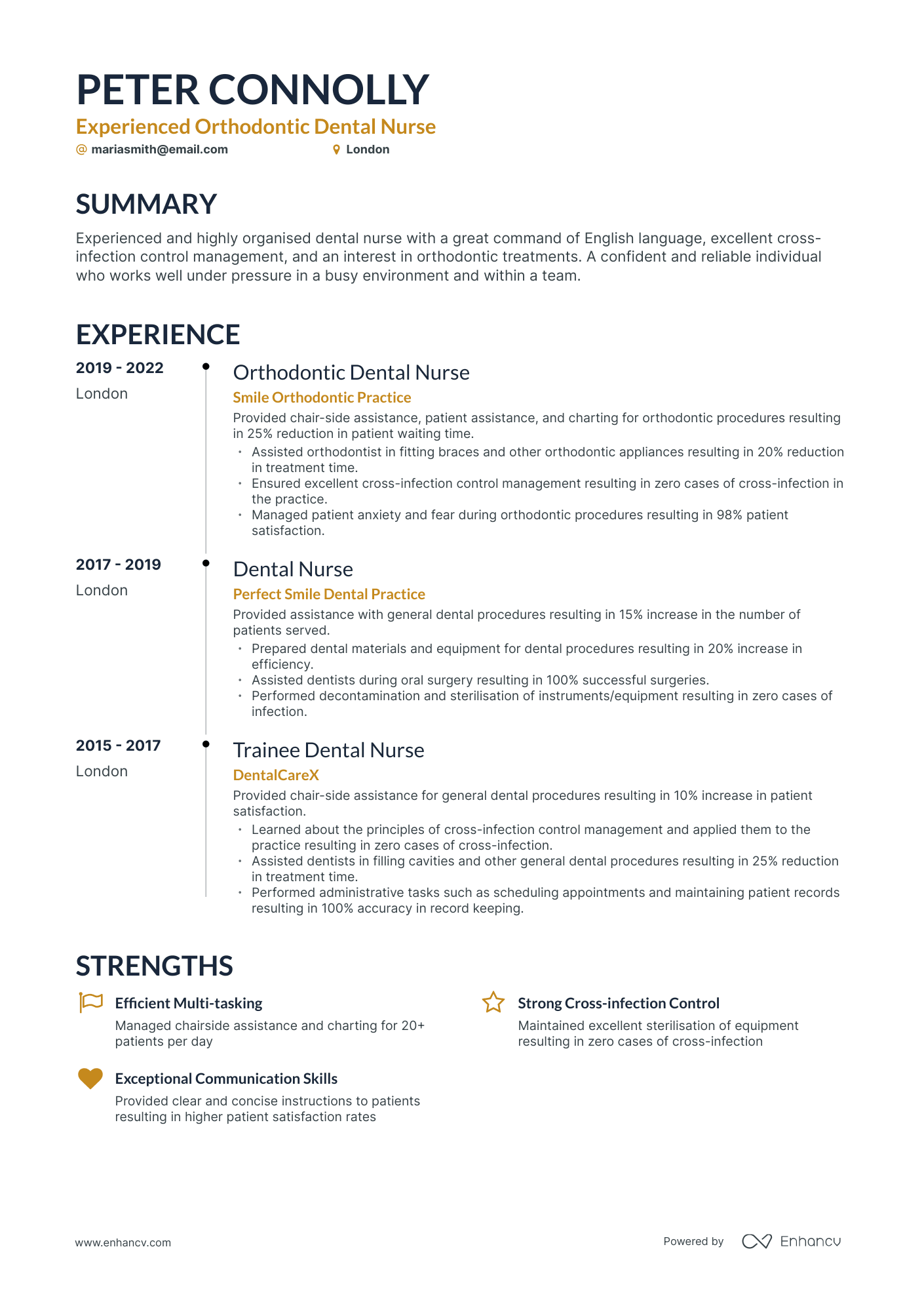 Dental Nurse Resume Examples