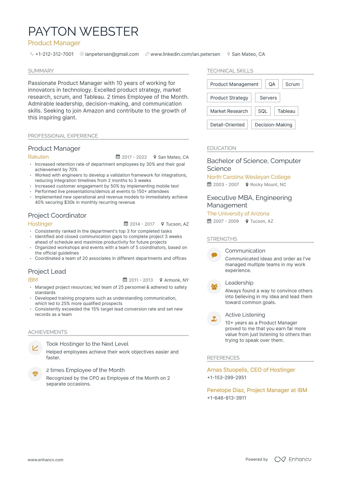 problem solver at amazon resume