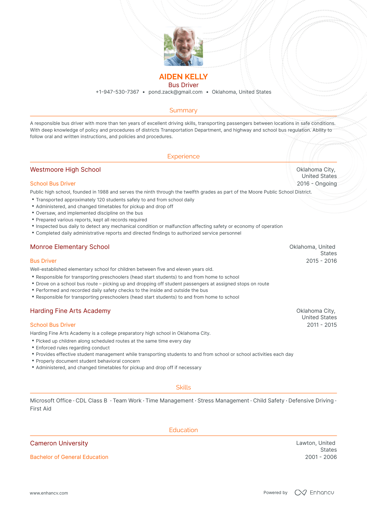 School Bus Driver Resume Examples & Guide for 2023 (Layout, Skills