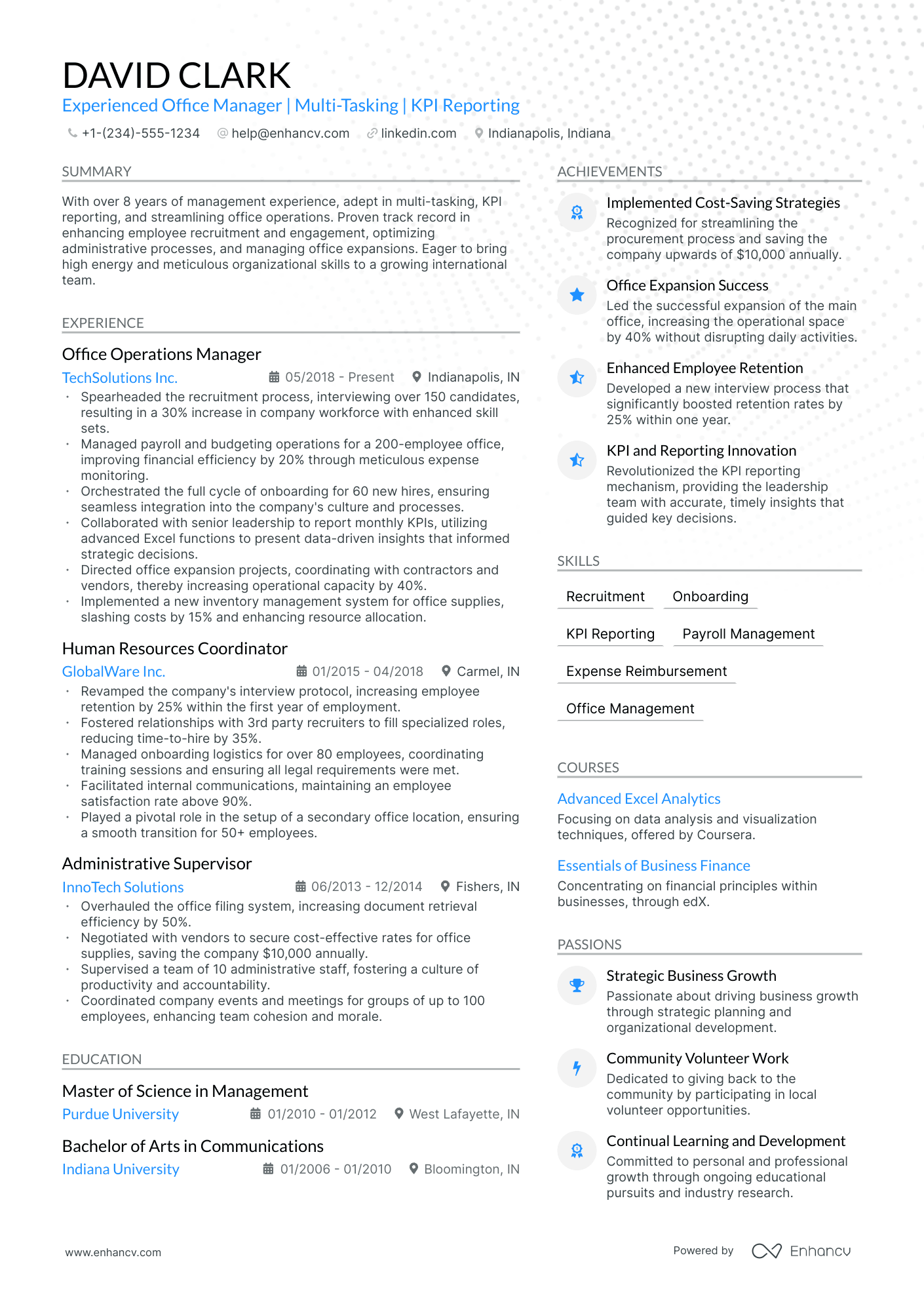 resume headline examples for operations manager