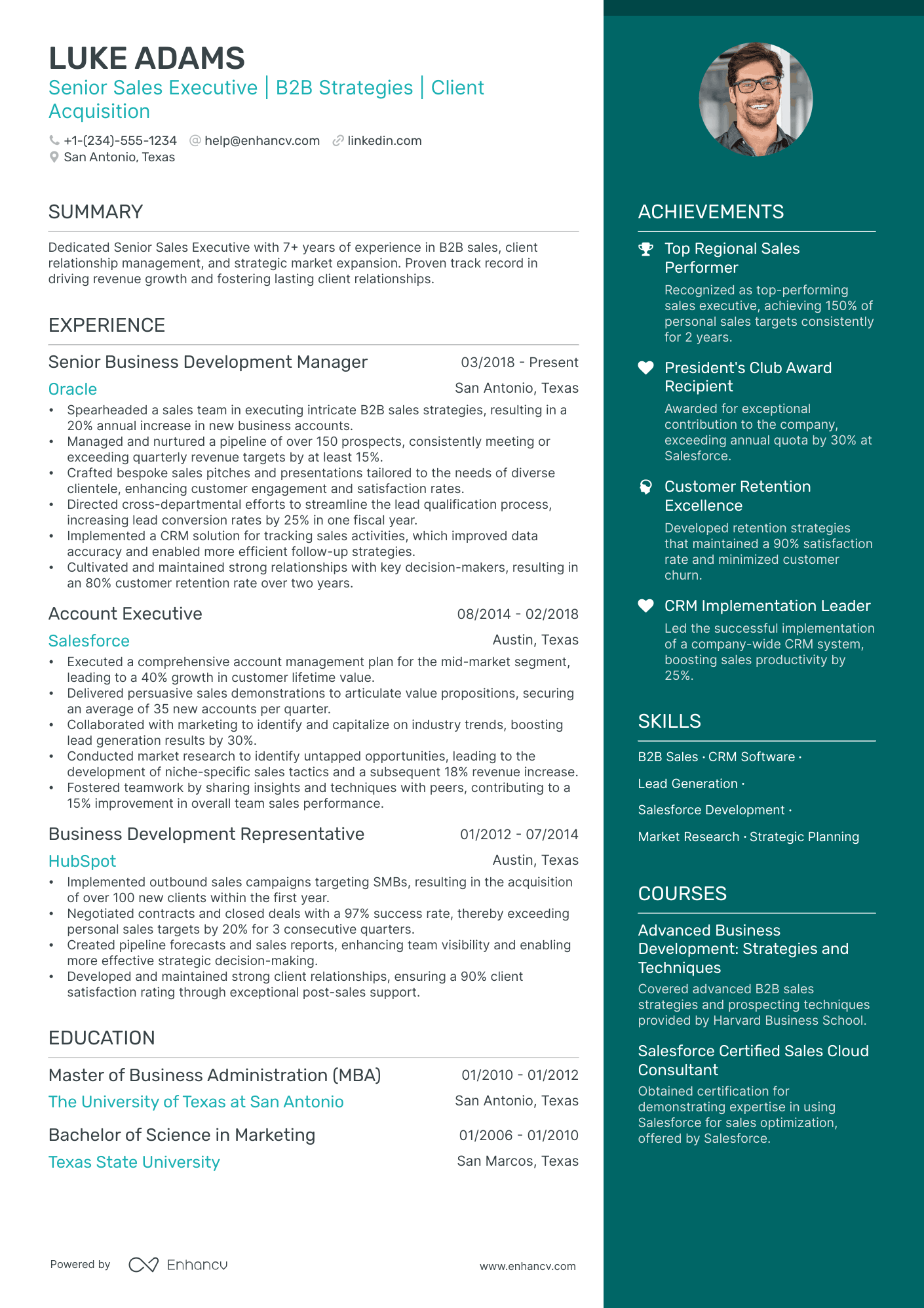 5 Senior Sales Executive Resume Examples & Guide for 2024