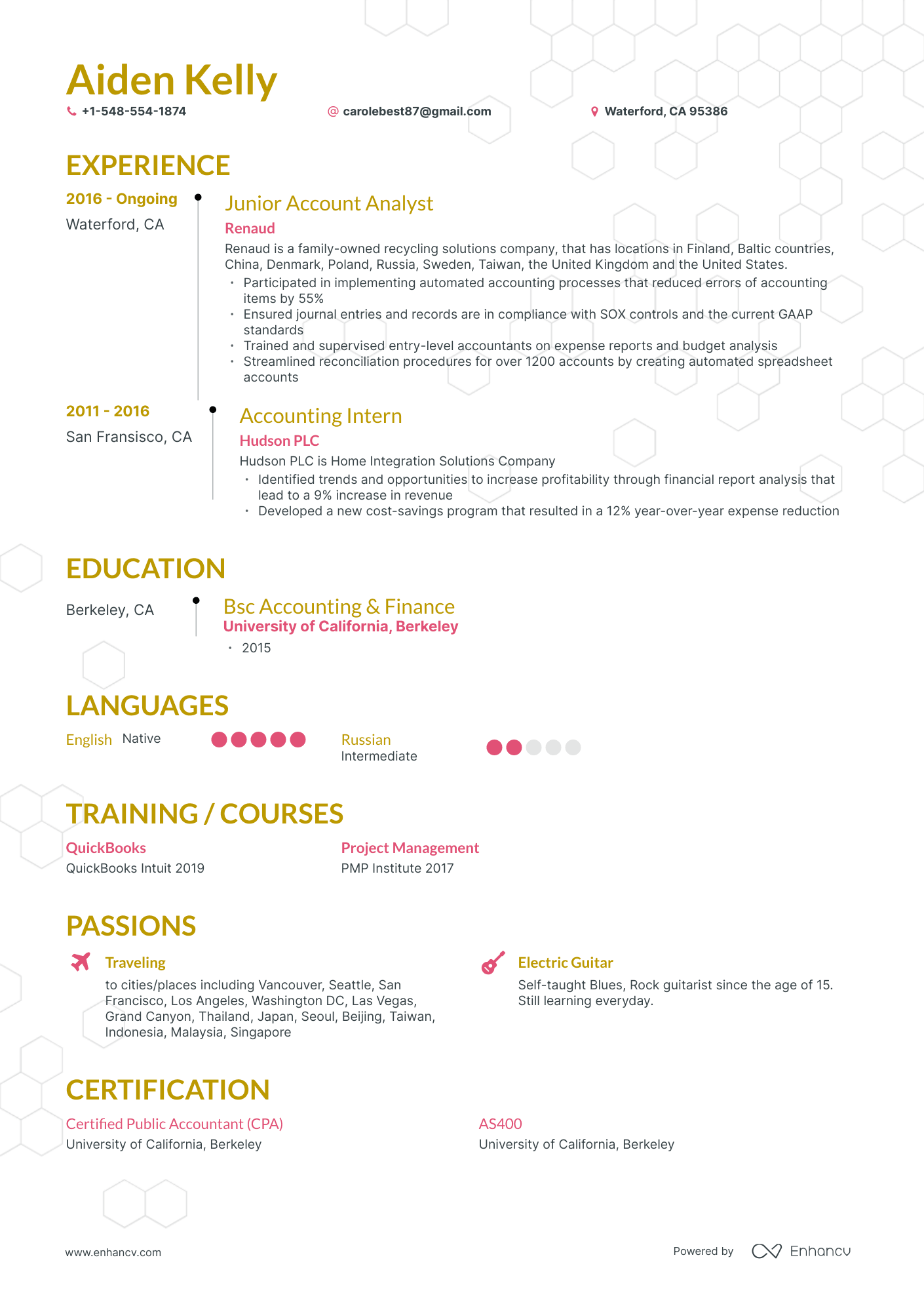 Timeline Accounting Analyst Resume Template