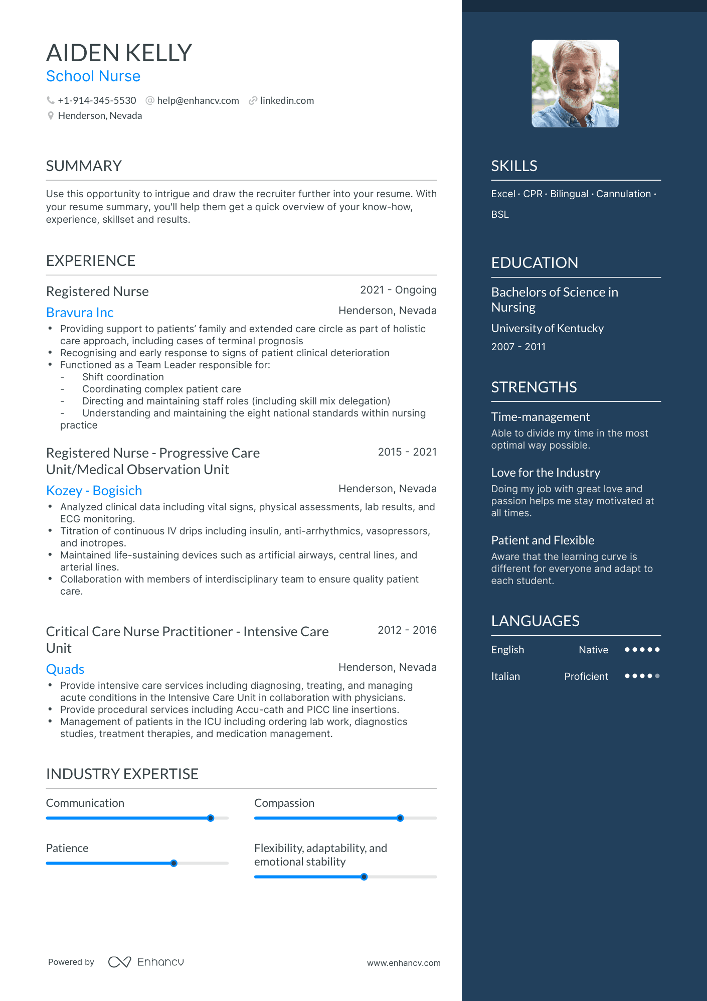 School Nurse Resume Examples & Guide for 2023 (Layout, Skills, Keywords ...