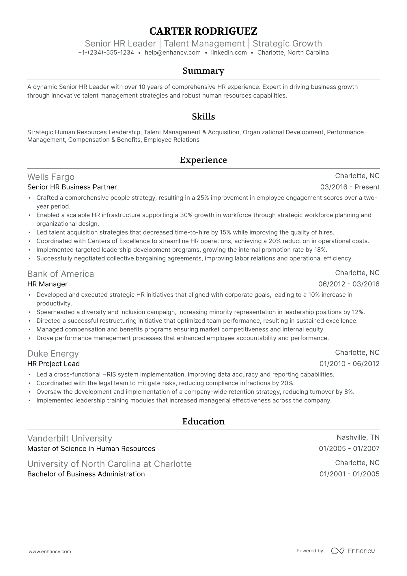 human resources director resume sample