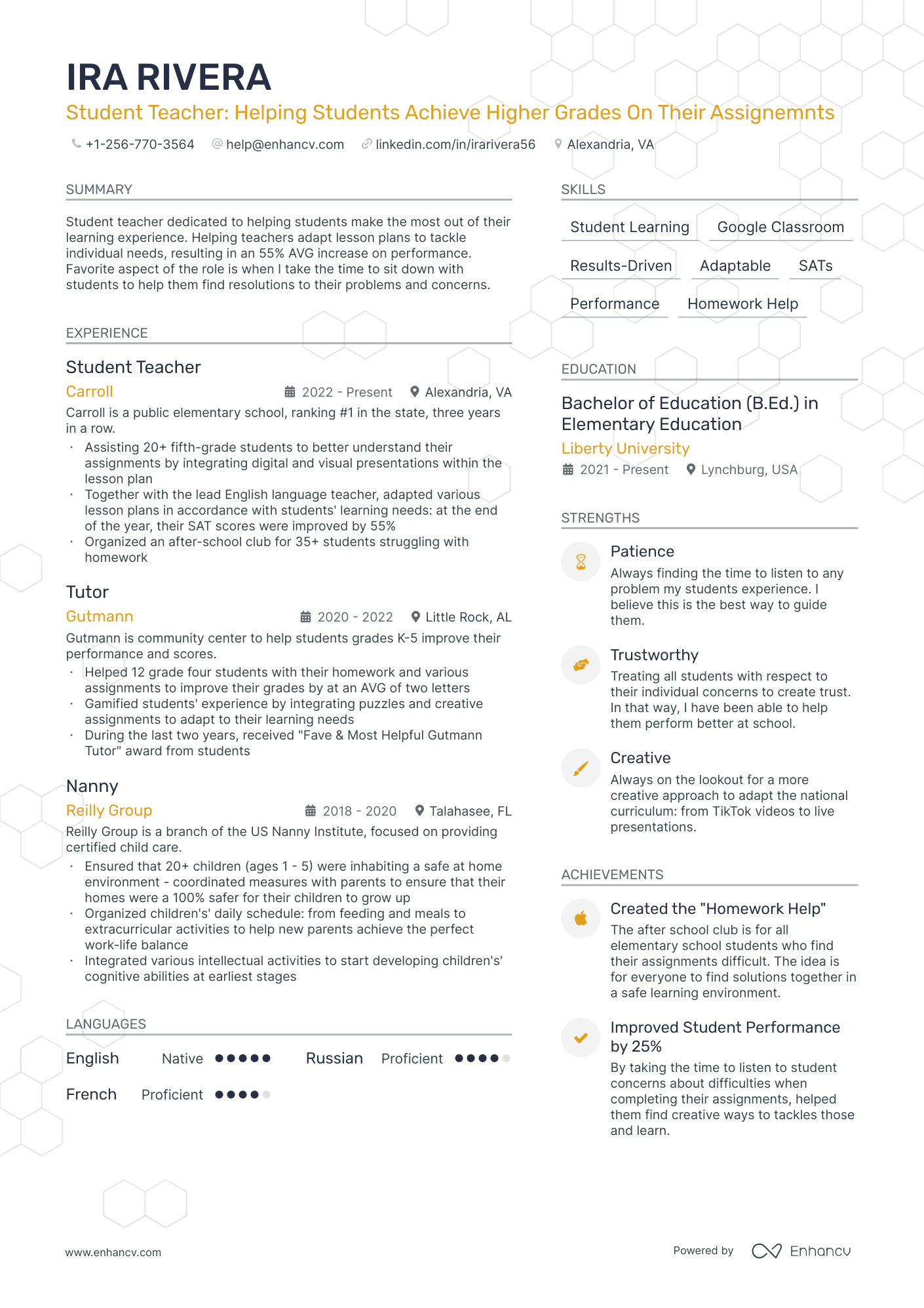 objective in resume for student practice teaching
