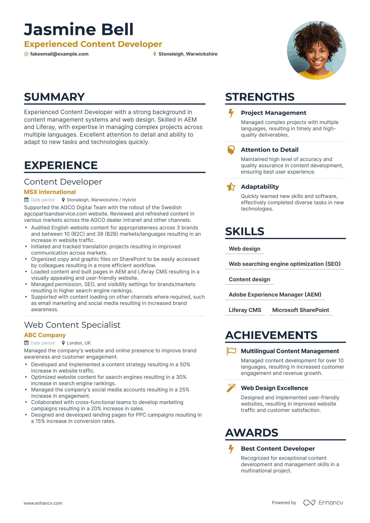 7 Content Manager Resume Examples & Guide for 2024