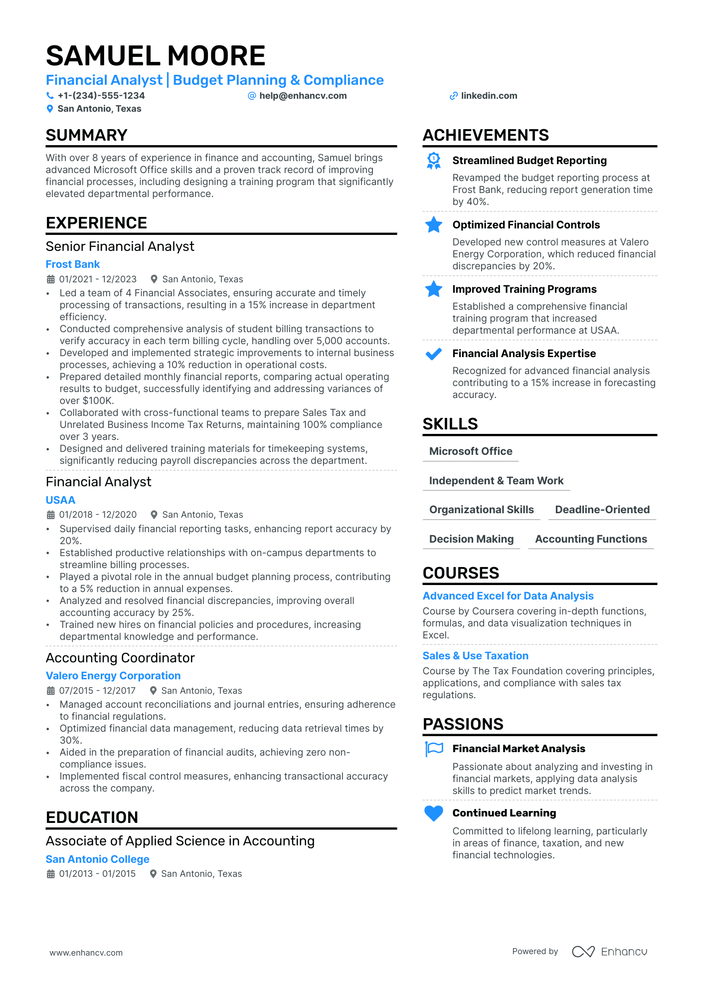 sample resume assistant manager