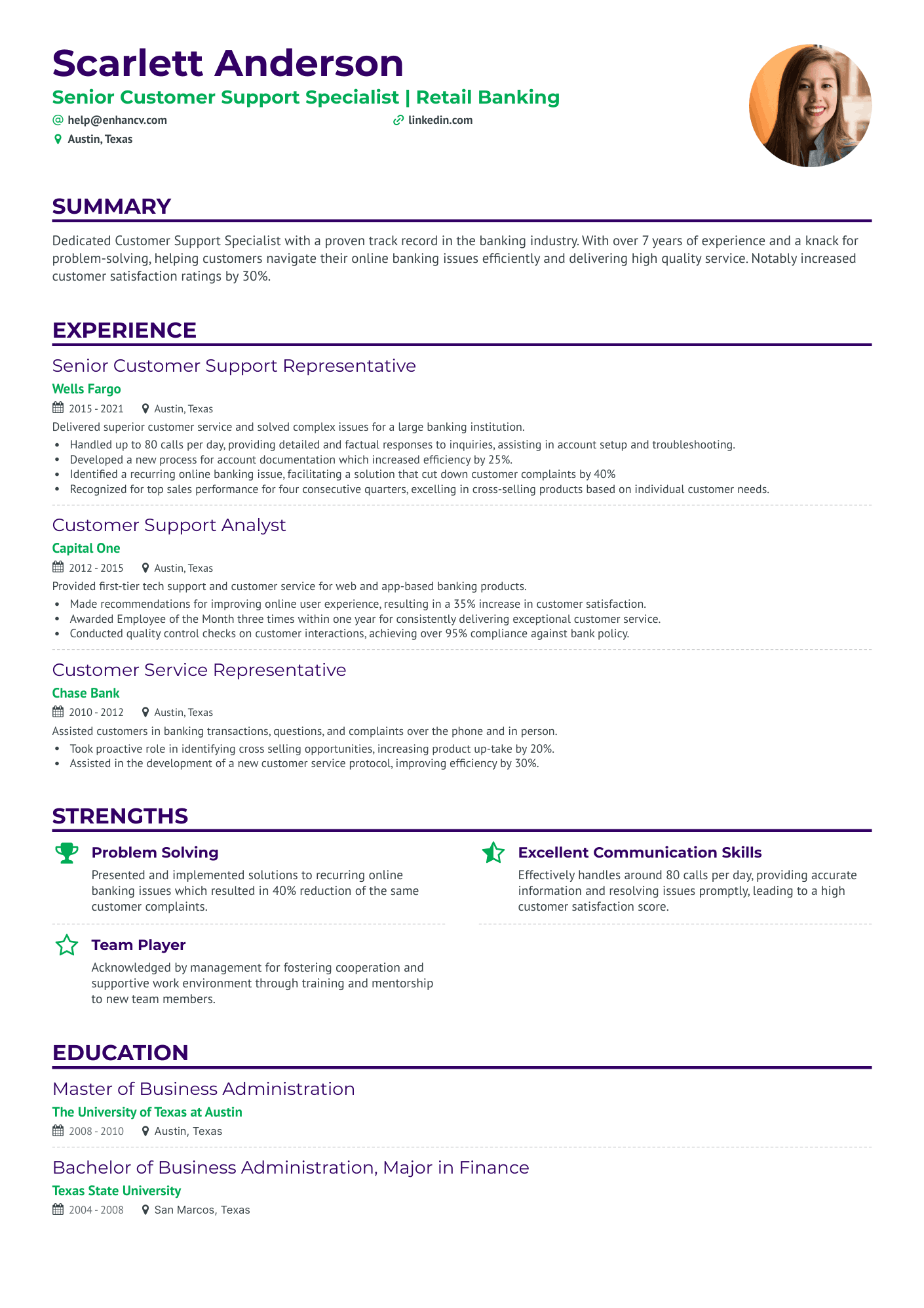 summary of resume for customer service