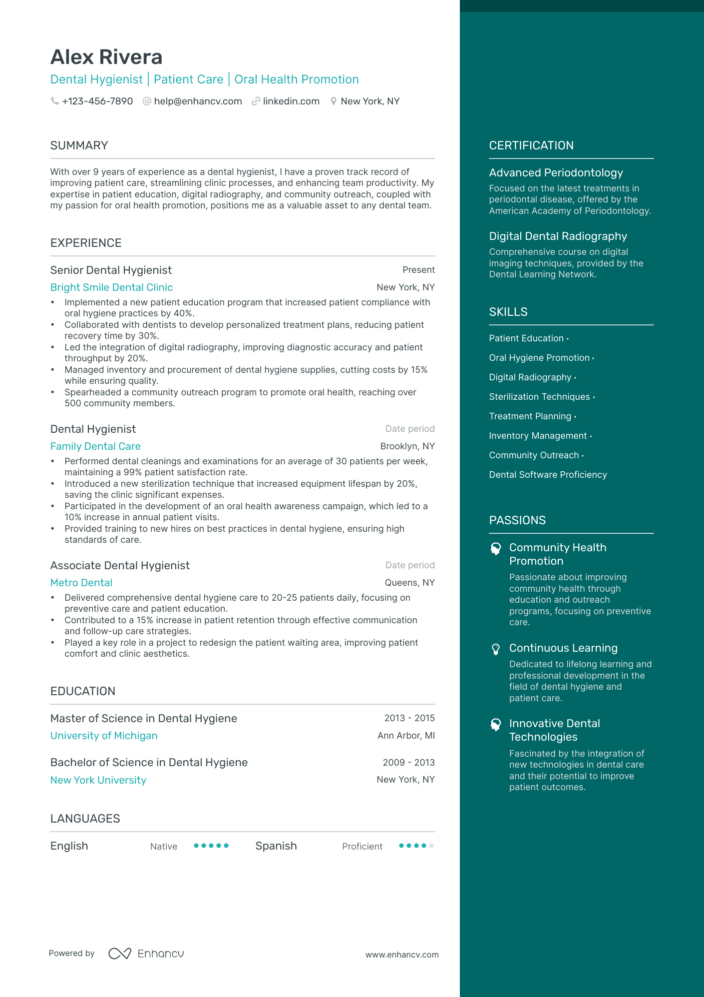 summary for a dental assistant resume