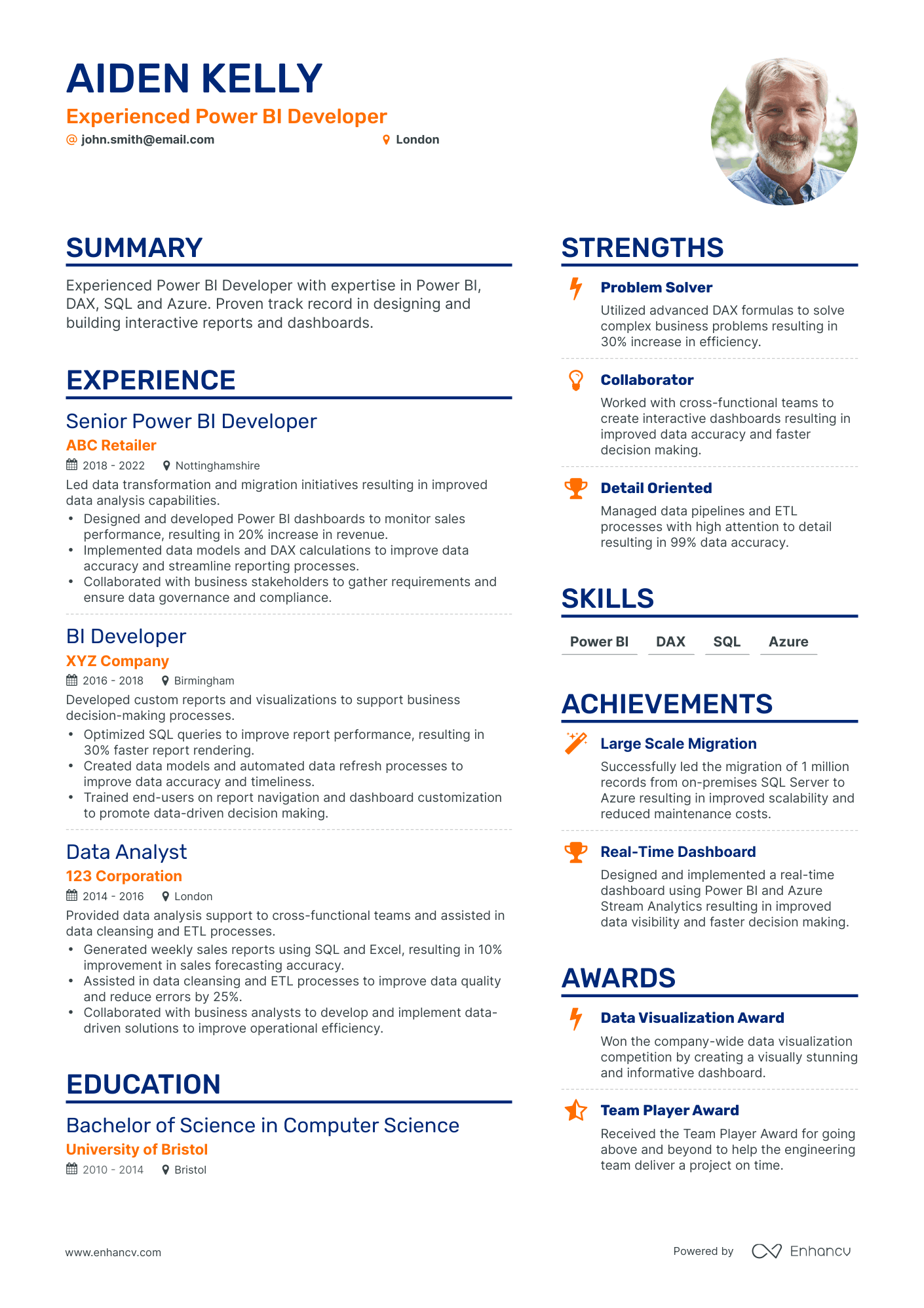 5 Bi Developer Resume Examples & Guide for 2023