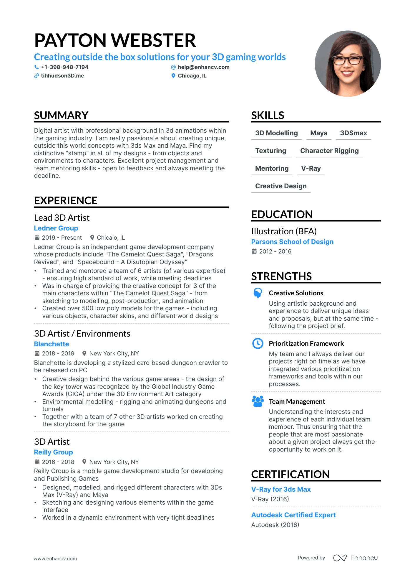 A resume example of a Server Bartender