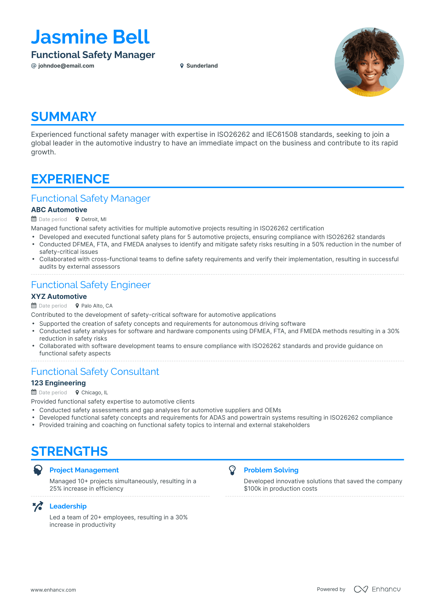Classic Functional Manager Resume Template