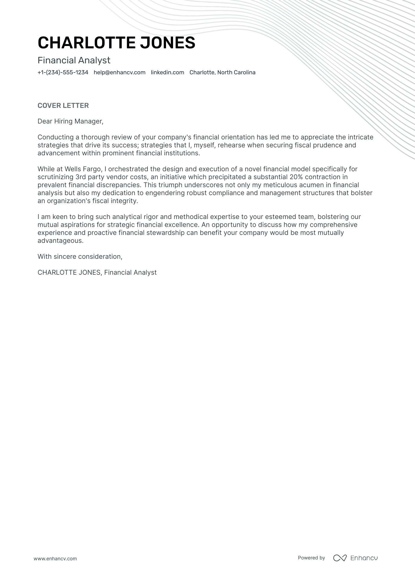 junior data analyst cover letter example