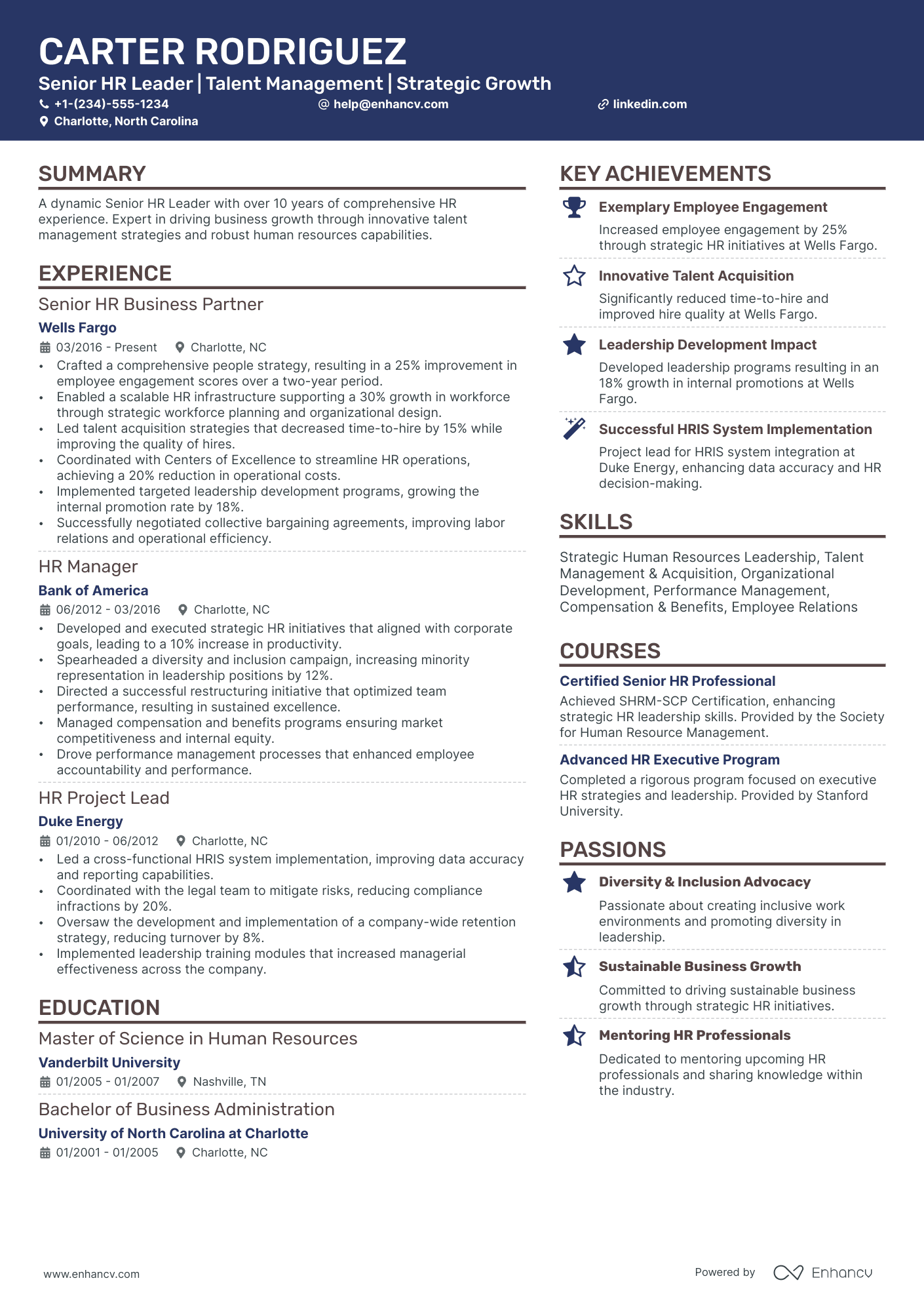 human resources director resume sample