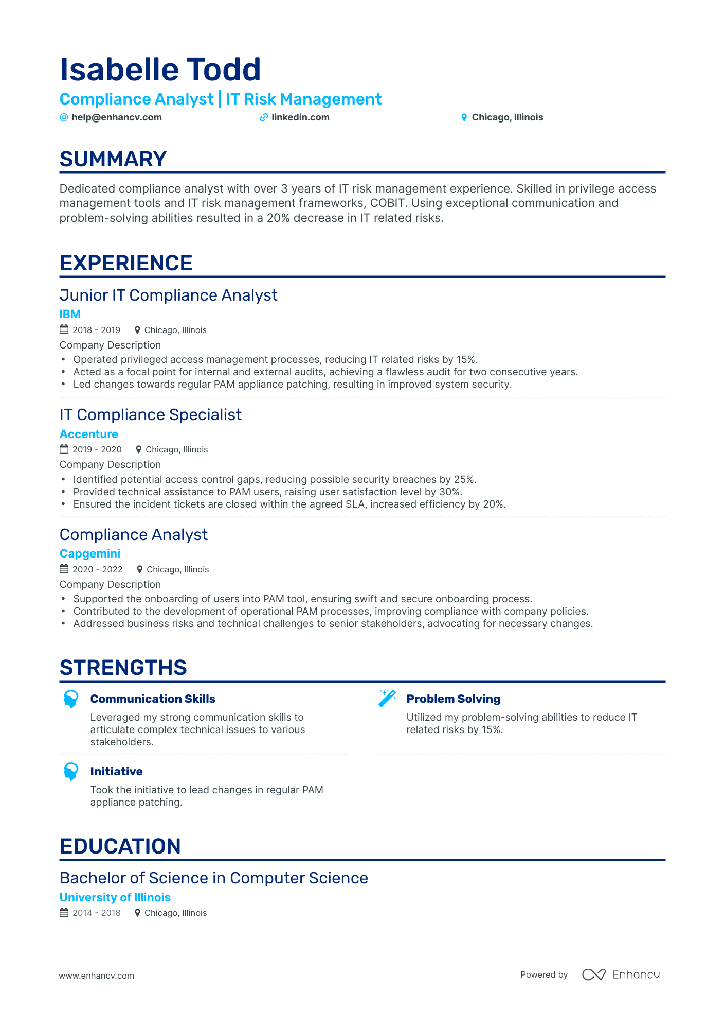 undefined Compliance Analyst Resume Template