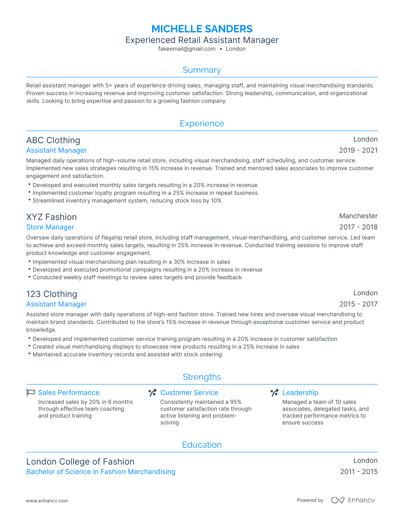 5 Assistant Manager Retail Resume Examples & Guide for 2023