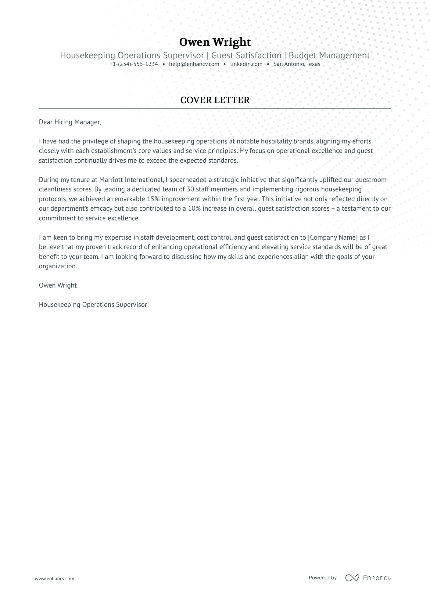 general manager cover letter pdf