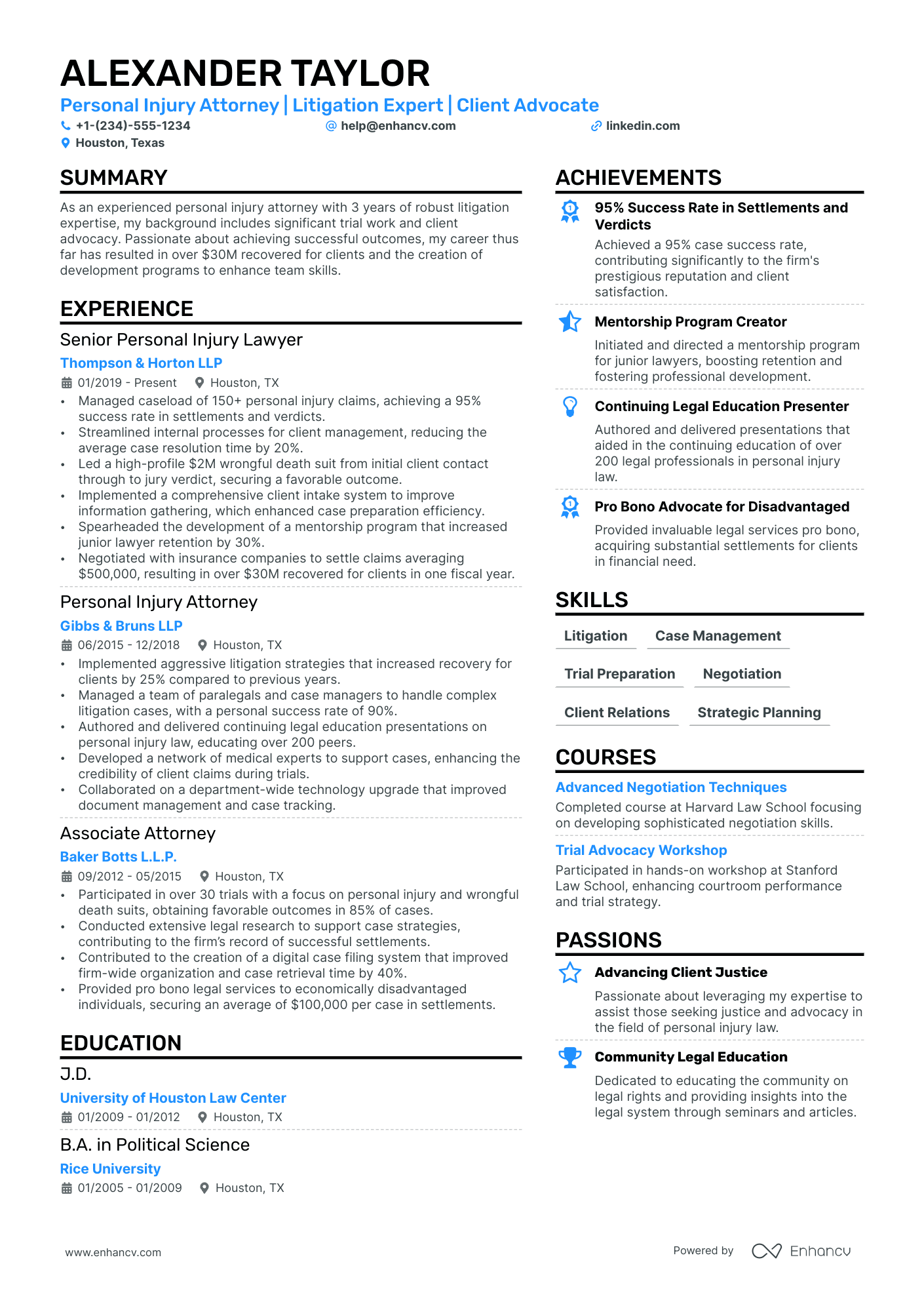 resume examples lawyer