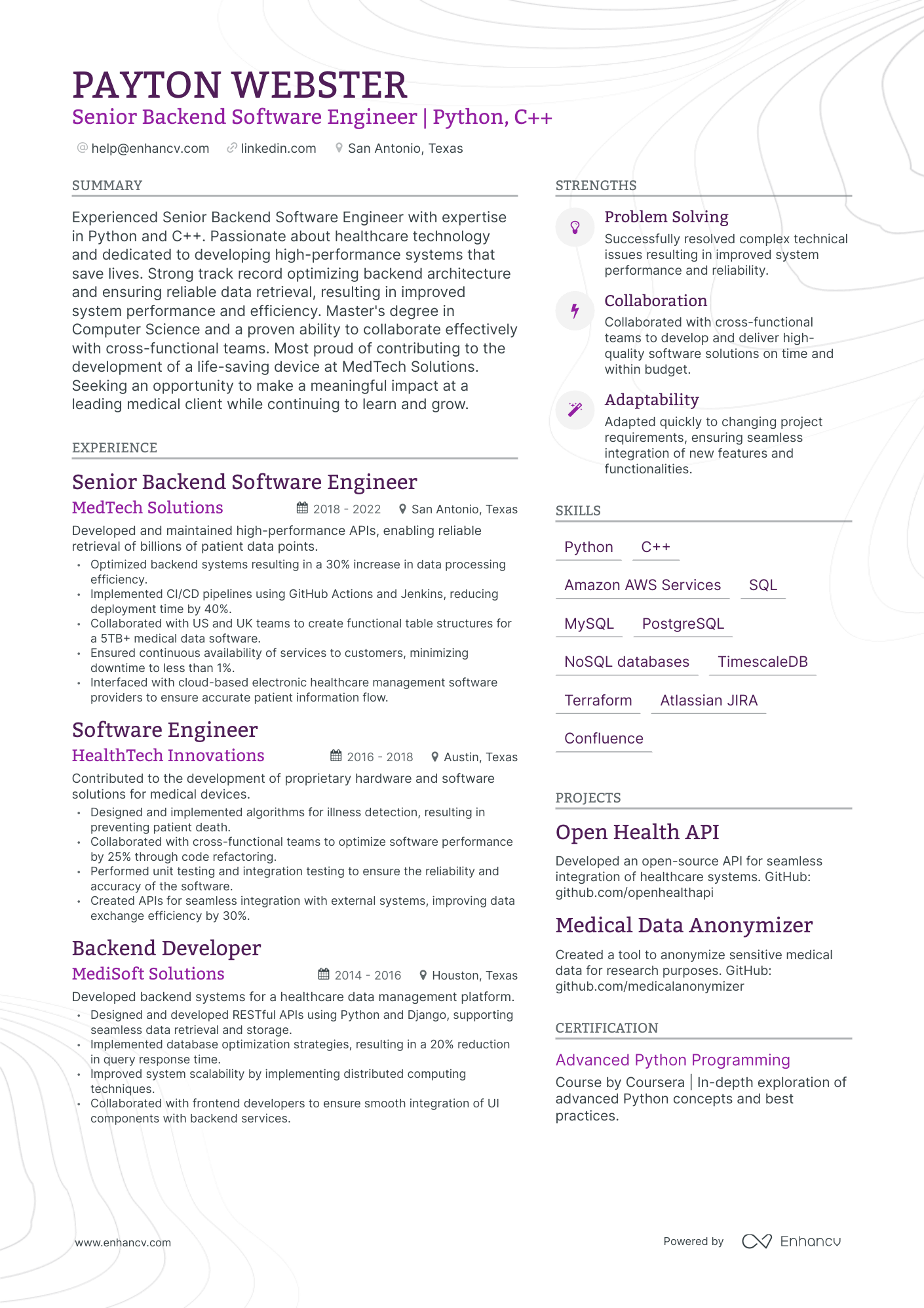 undefined AWS Solutions Architect Resume Template