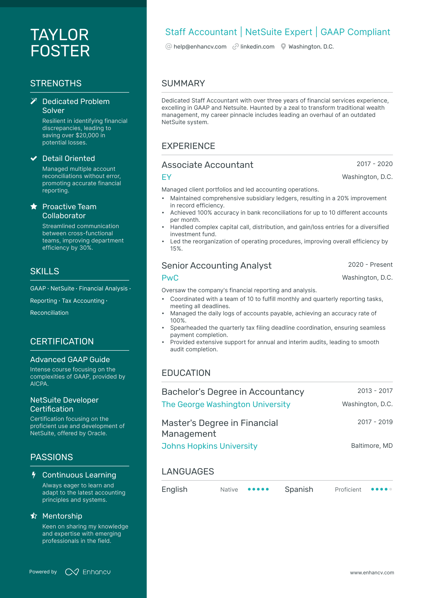 resume example of accountant
