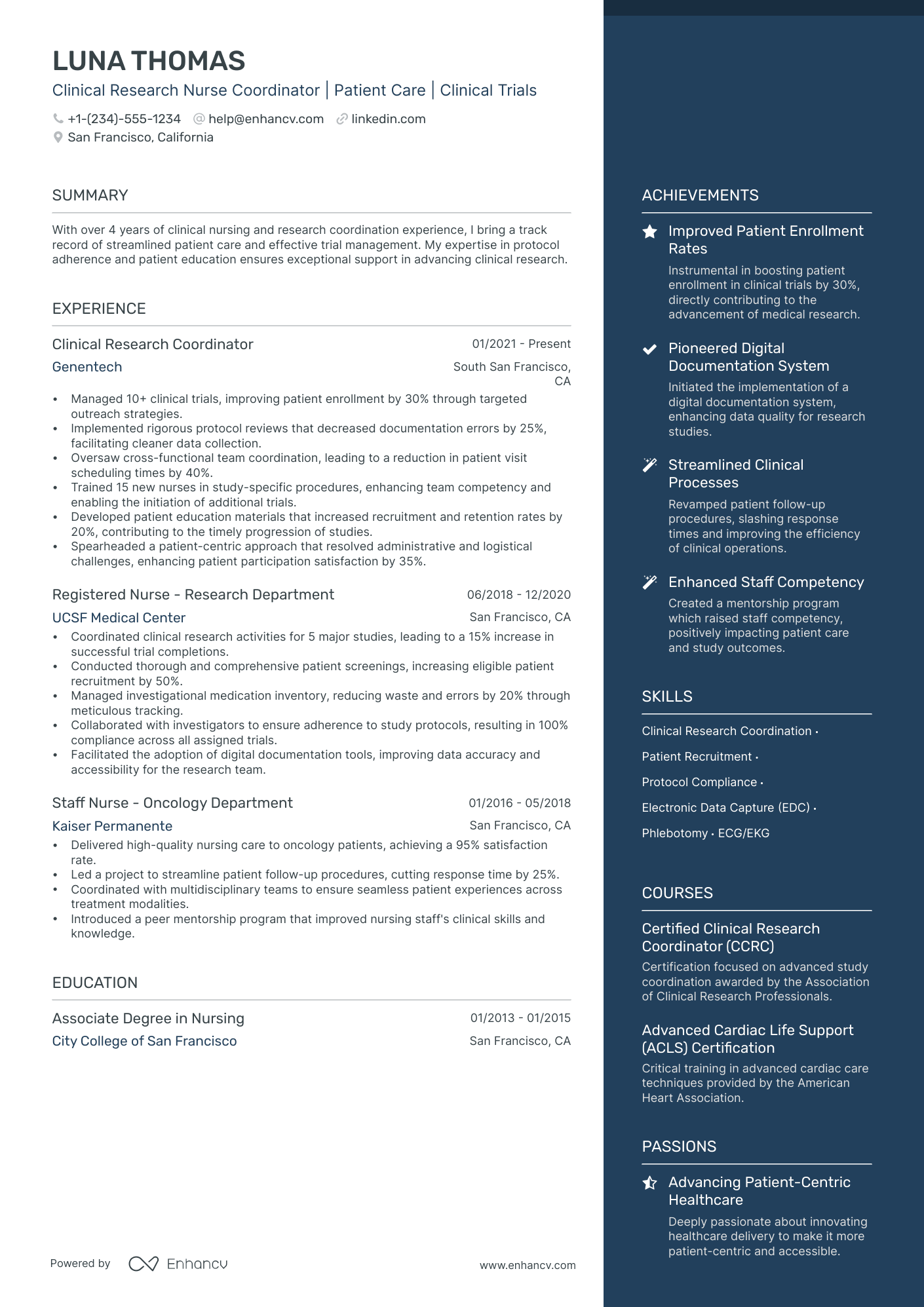 clinical research resume examples