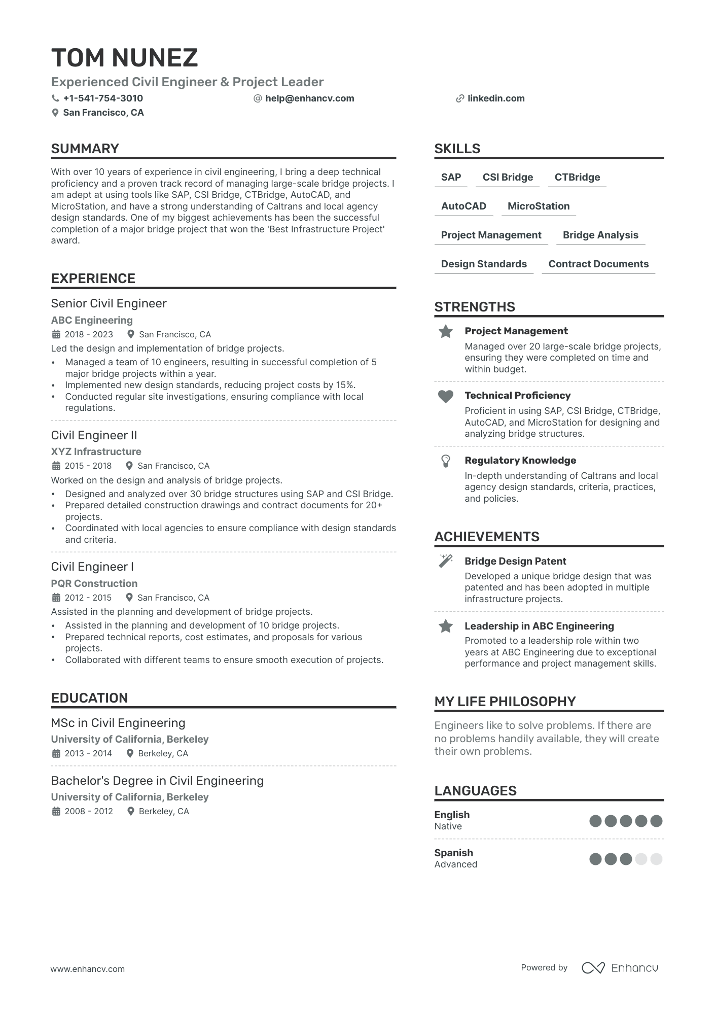 how to write a resume engineering