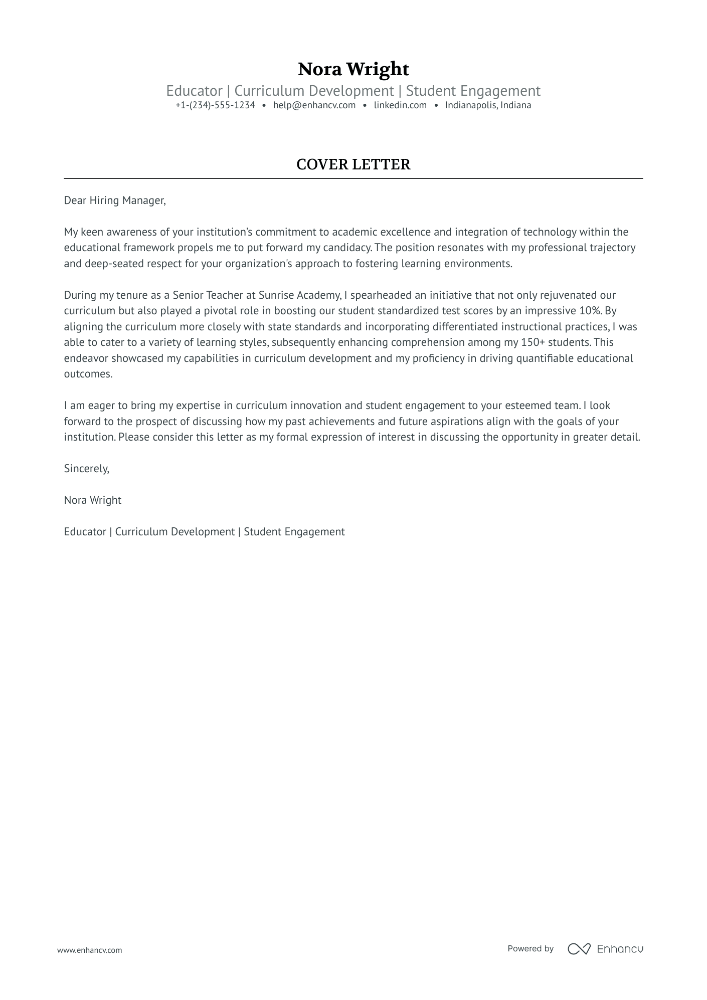teacher cover letter with no experience examples