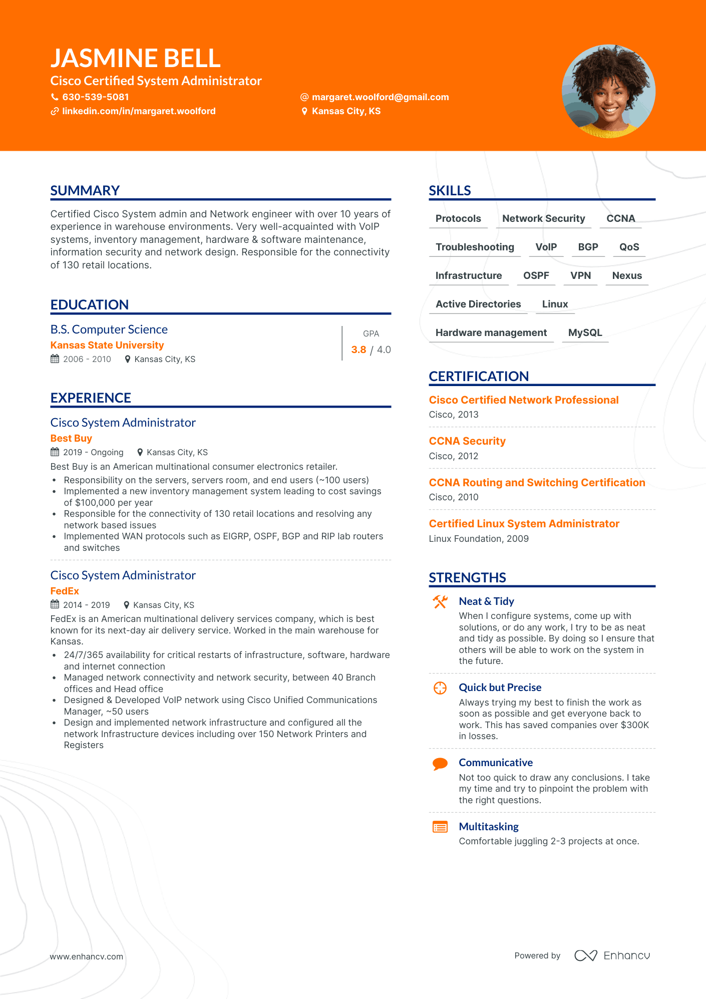 Creative System Administrator Resume Template