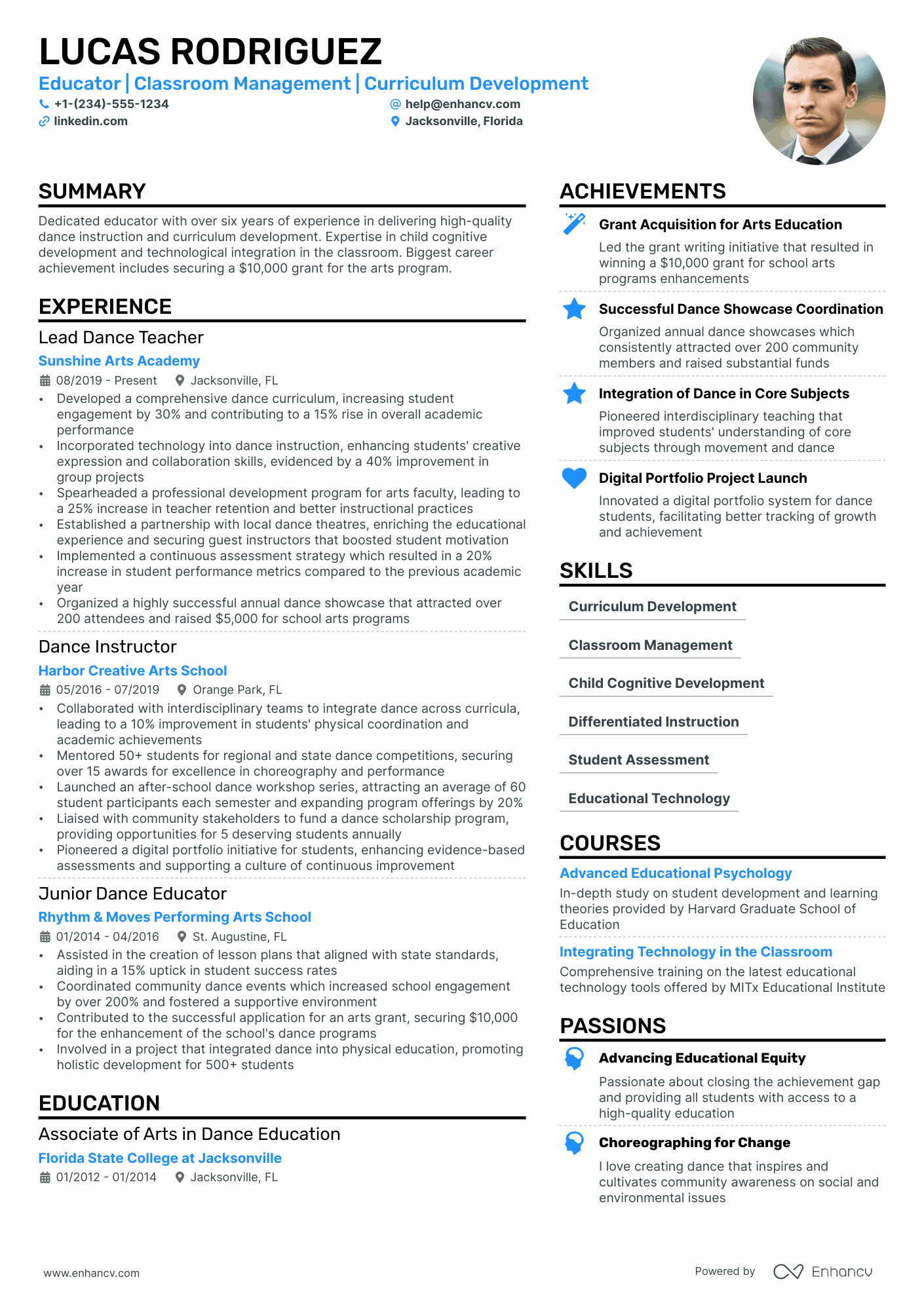 resume format for teacher job with experience