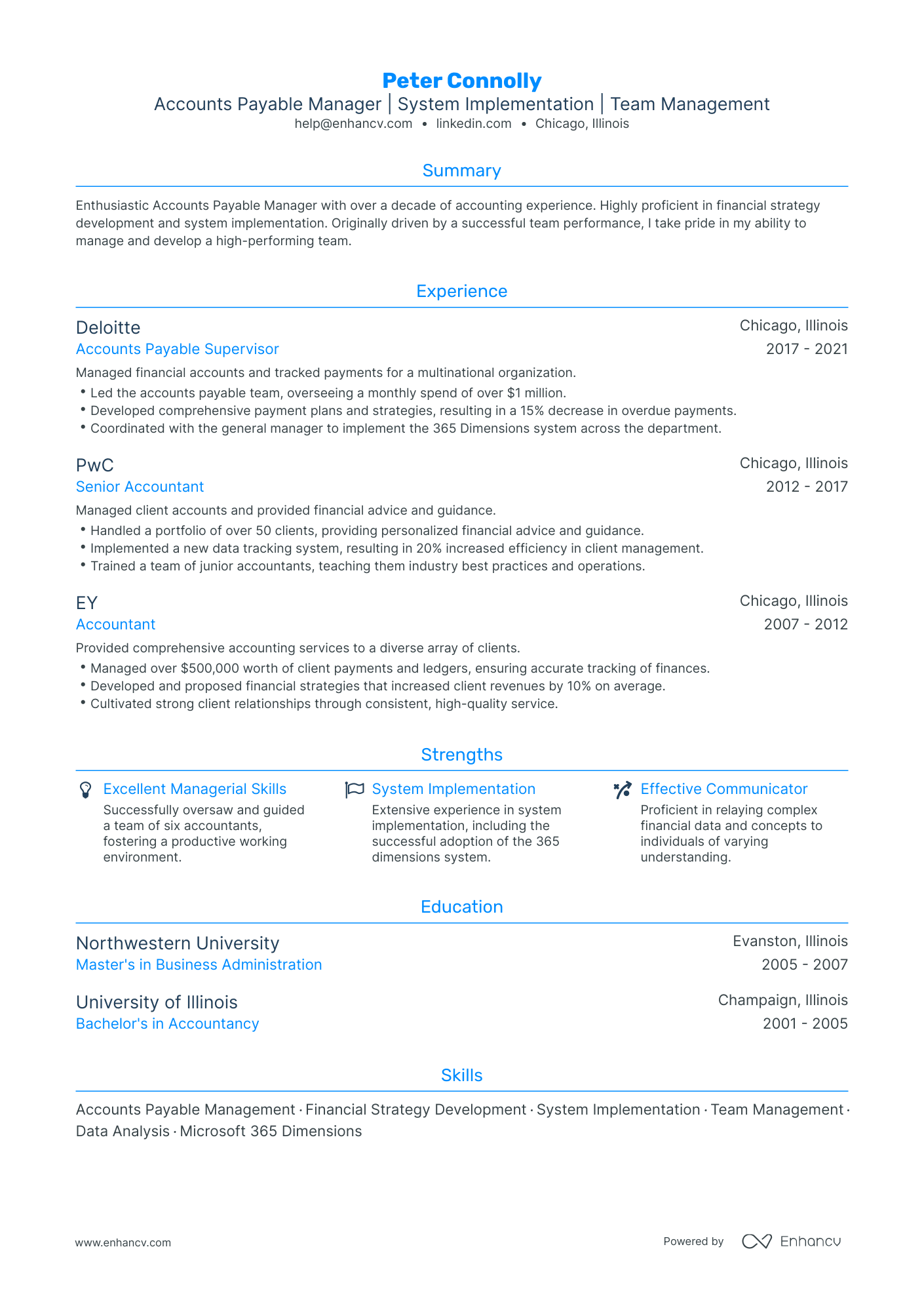 undefined Accounts Payable Manager Resume Template