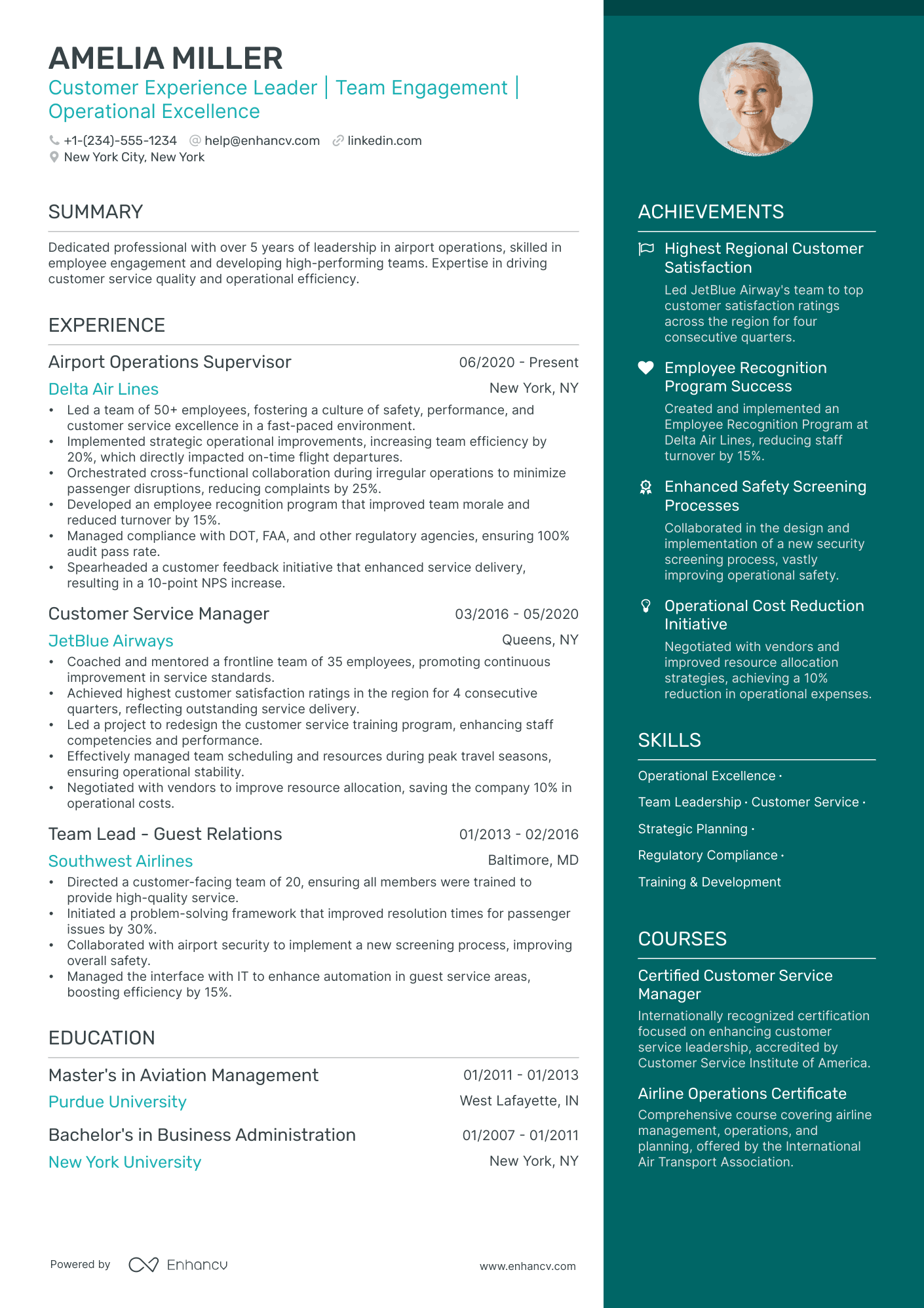 resume examples customer service manager