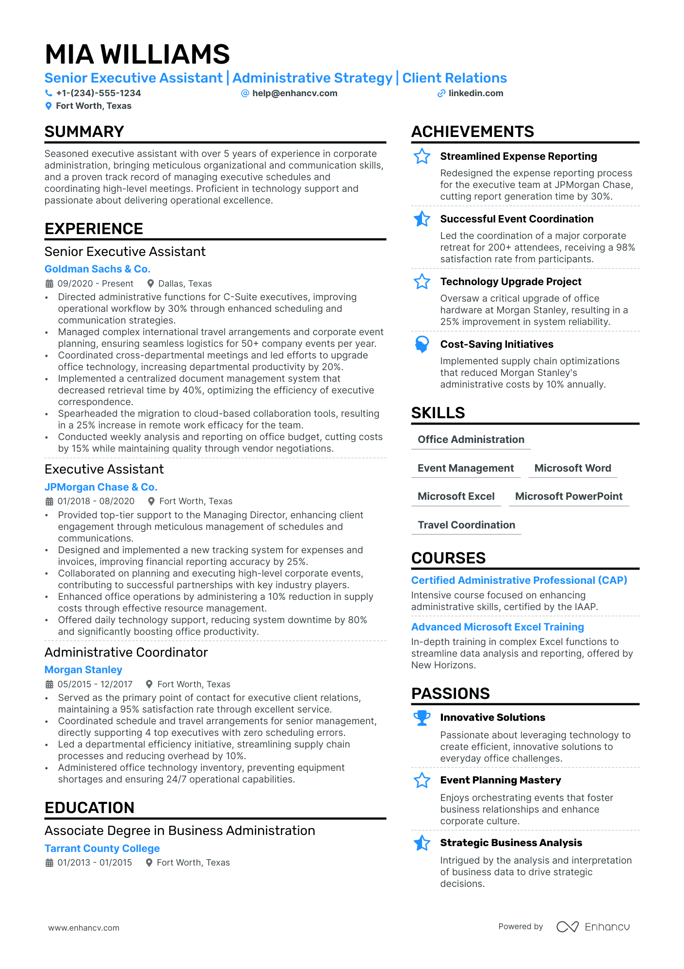functional resume for banking