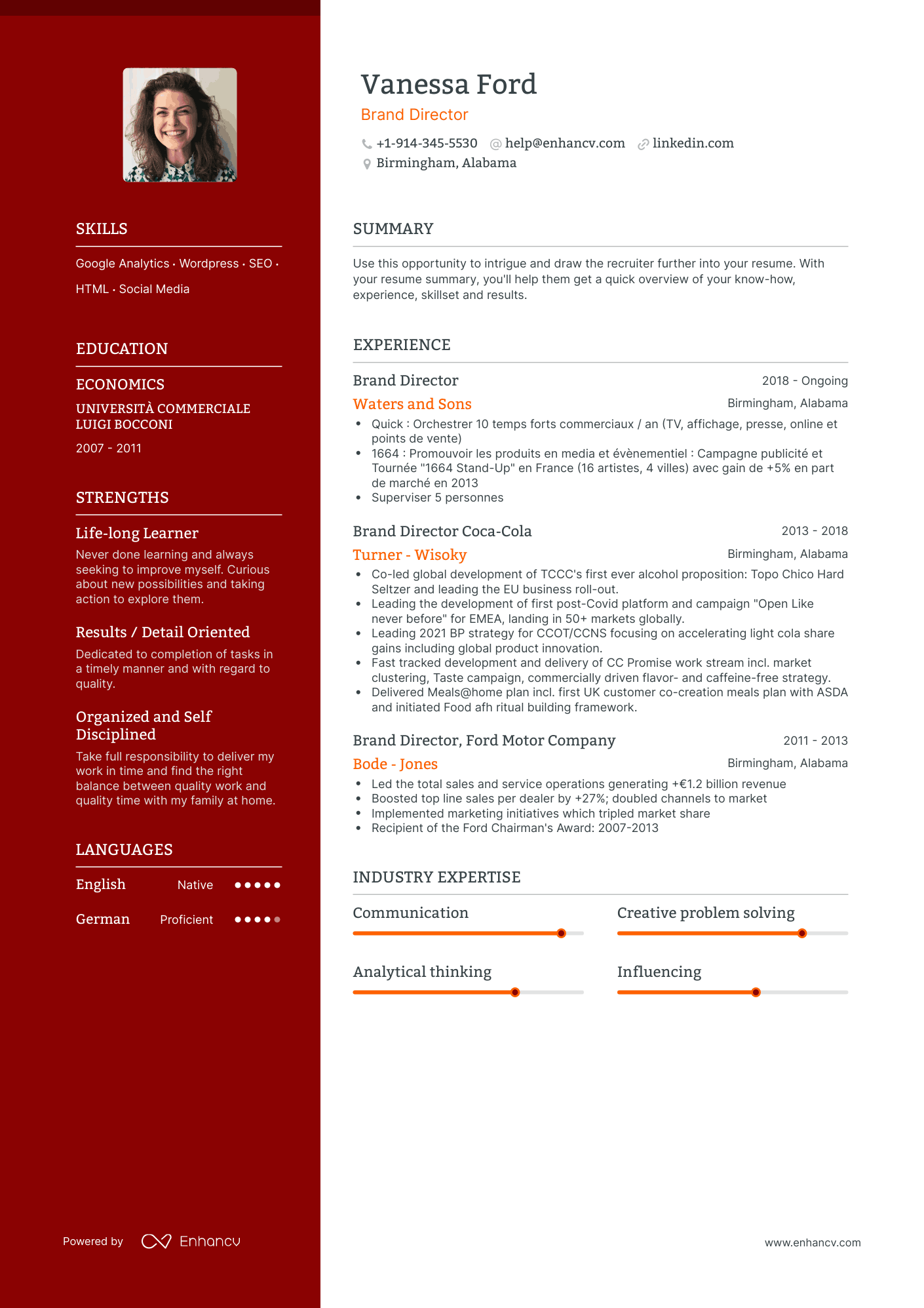 Brand Director Resume Examples & Guide for 2023 (Layout, Skills ...