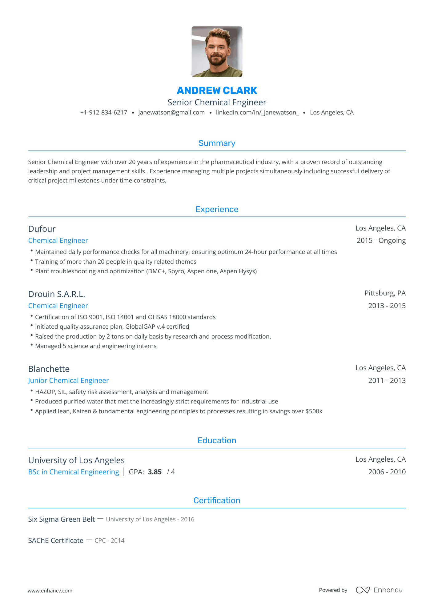 Traditional Engineering Resume Template