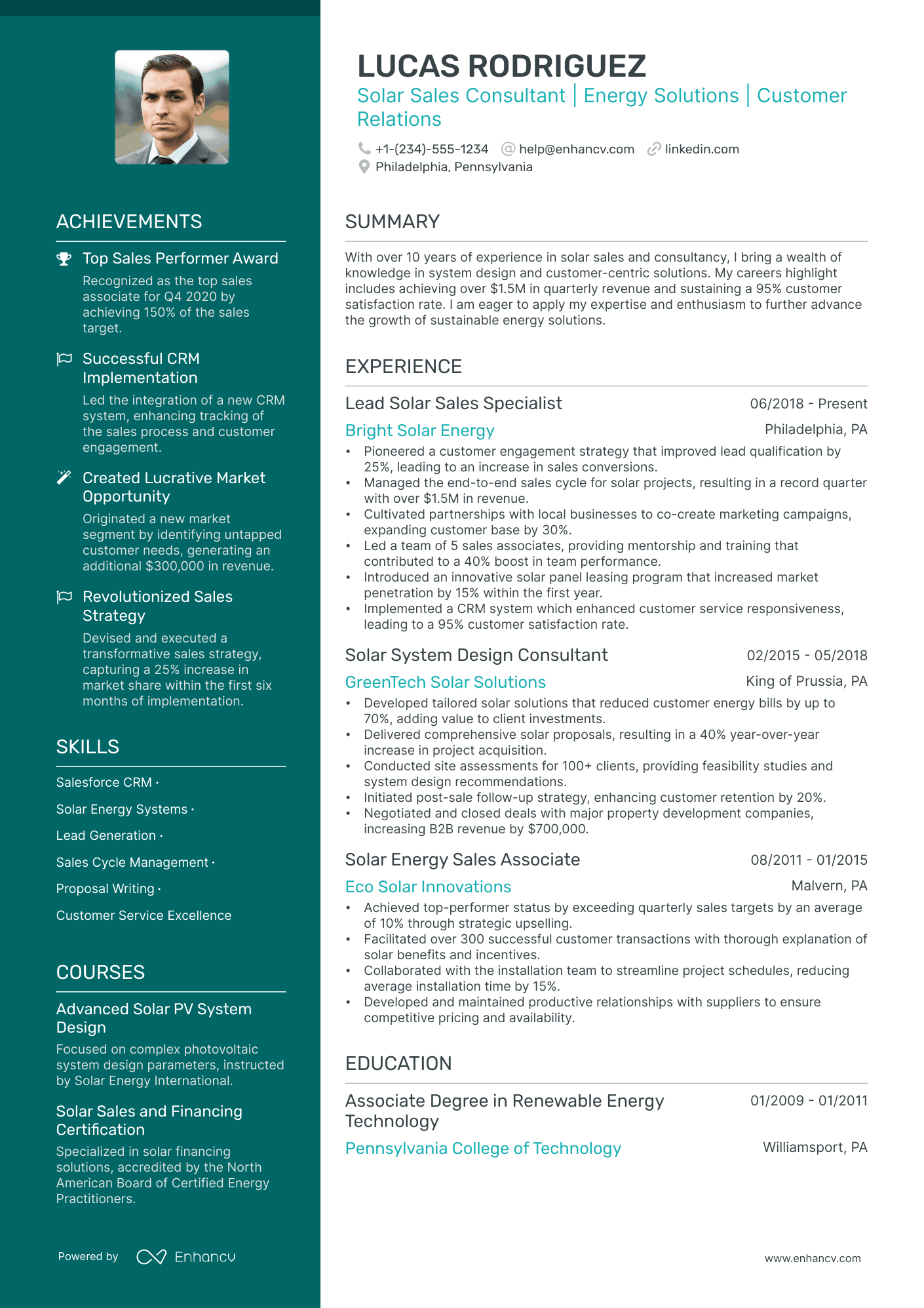 solar project manager resume sample