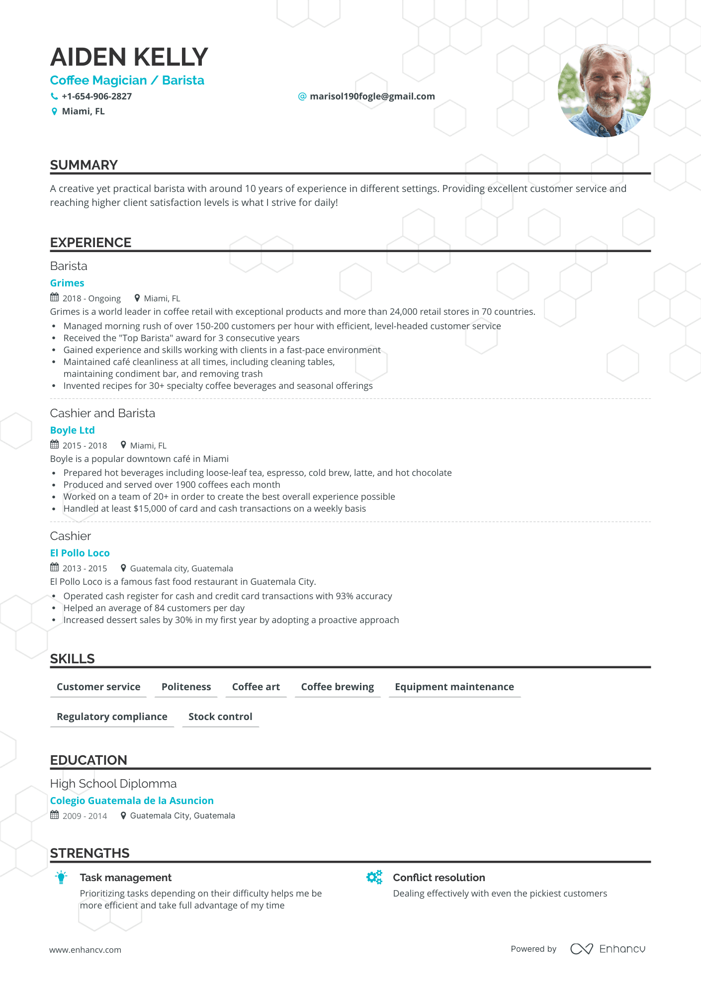 Classic Barista Resume Template