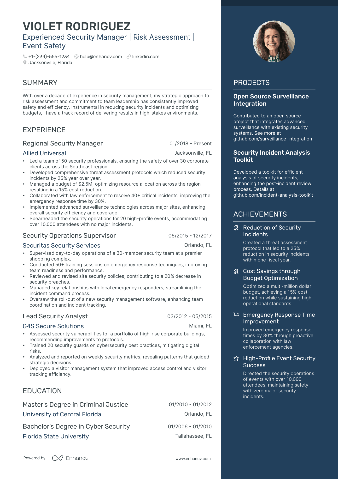 5 Security Director Resume Examples & Guide for 2024
