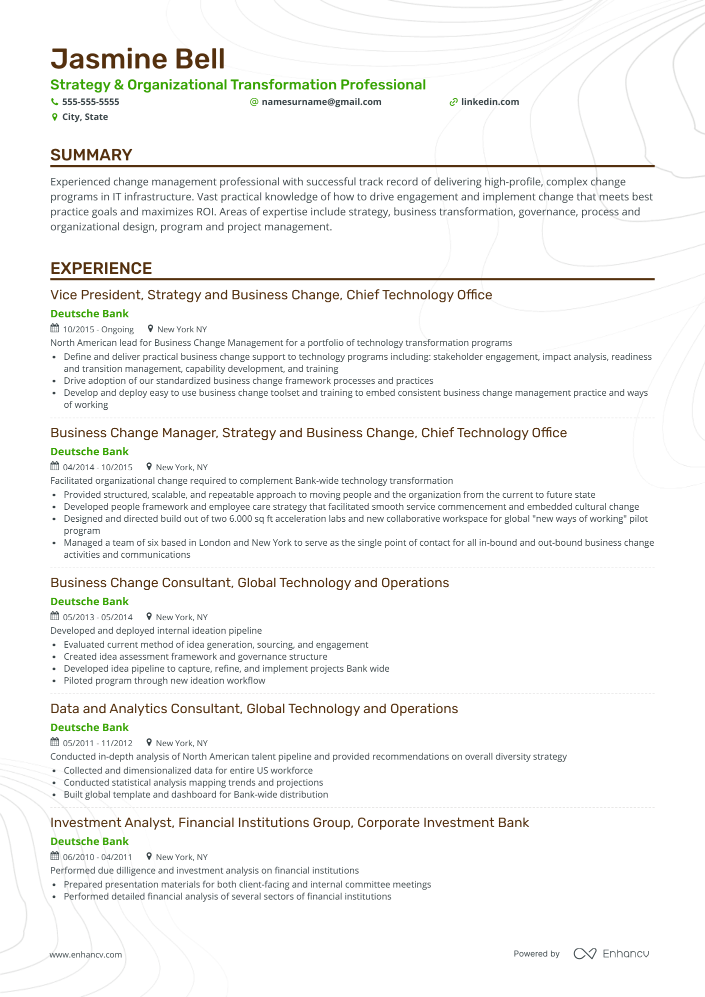 Classic Spotify Resume Template
