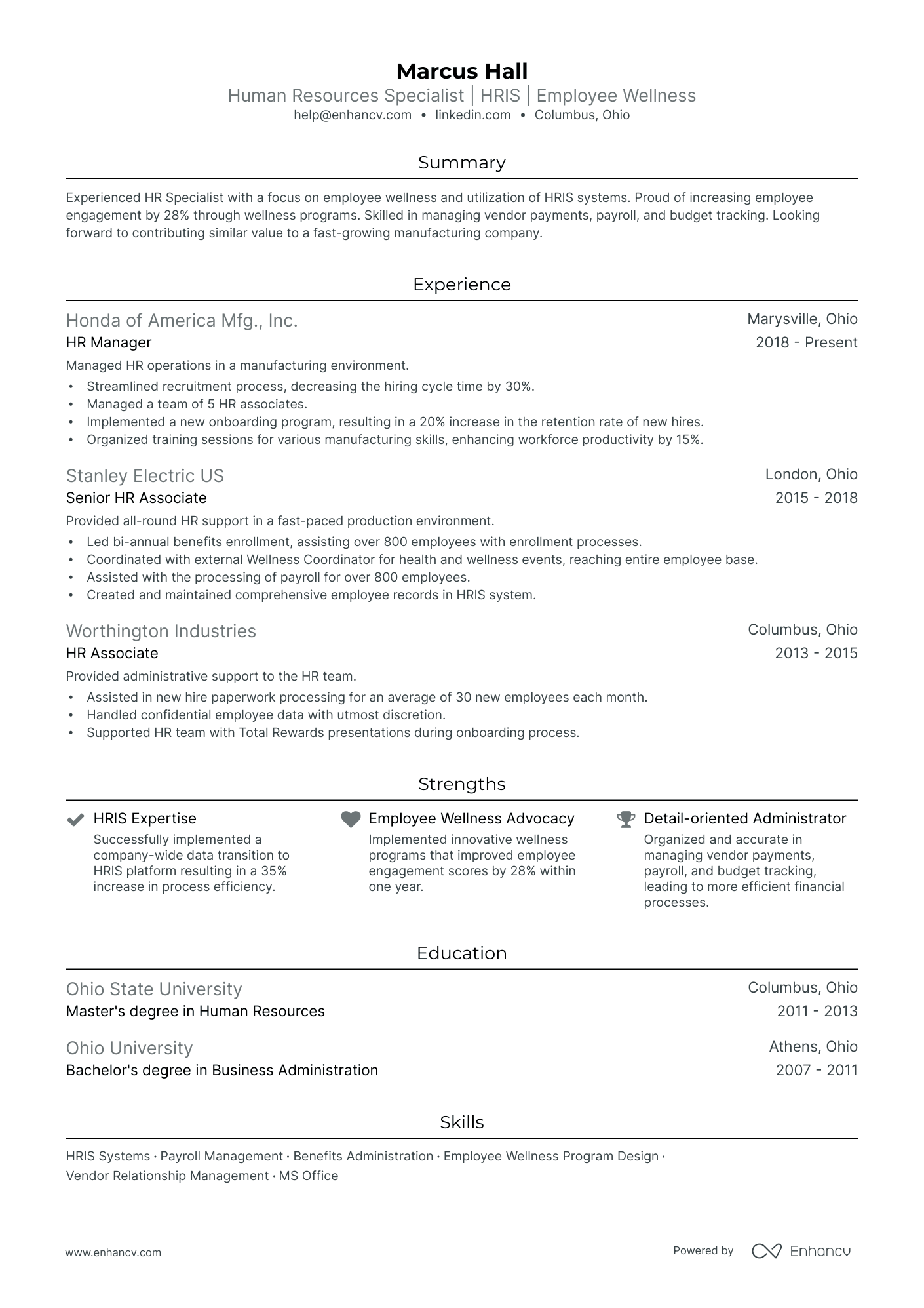 entry level human resource specialist resume