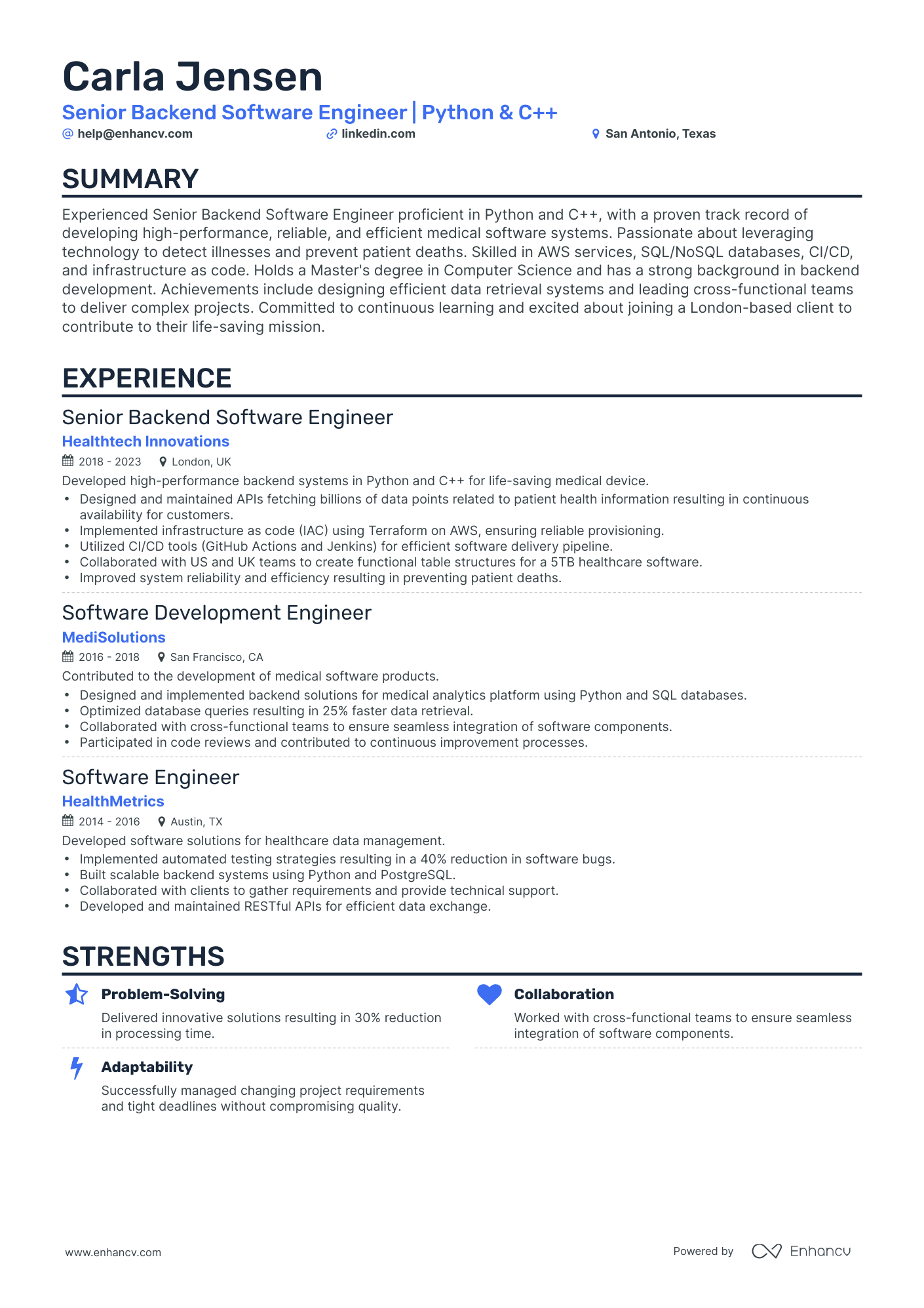 undefined Cloud Architect Resume Template