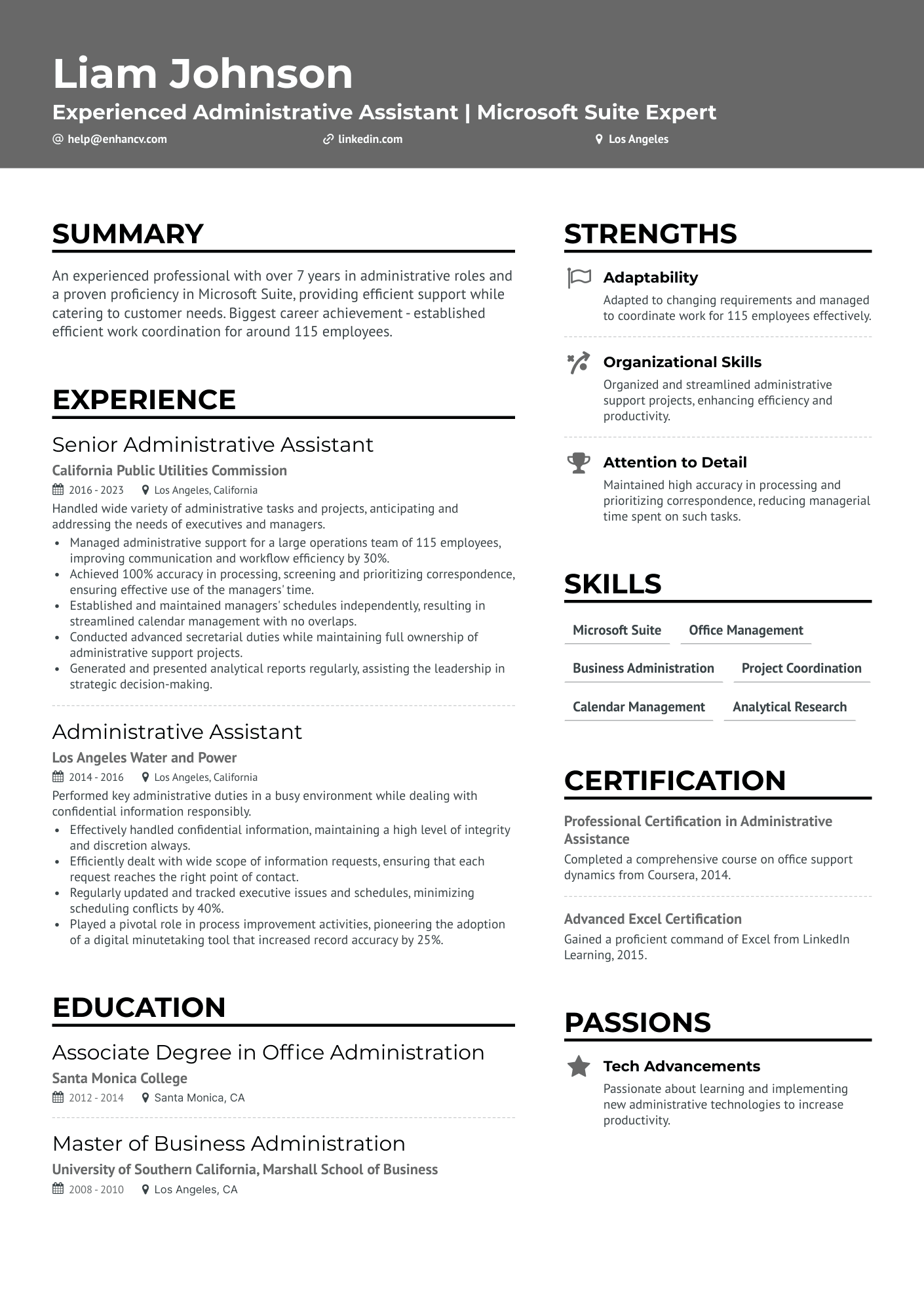 resume sample for administrative assistant with no experience