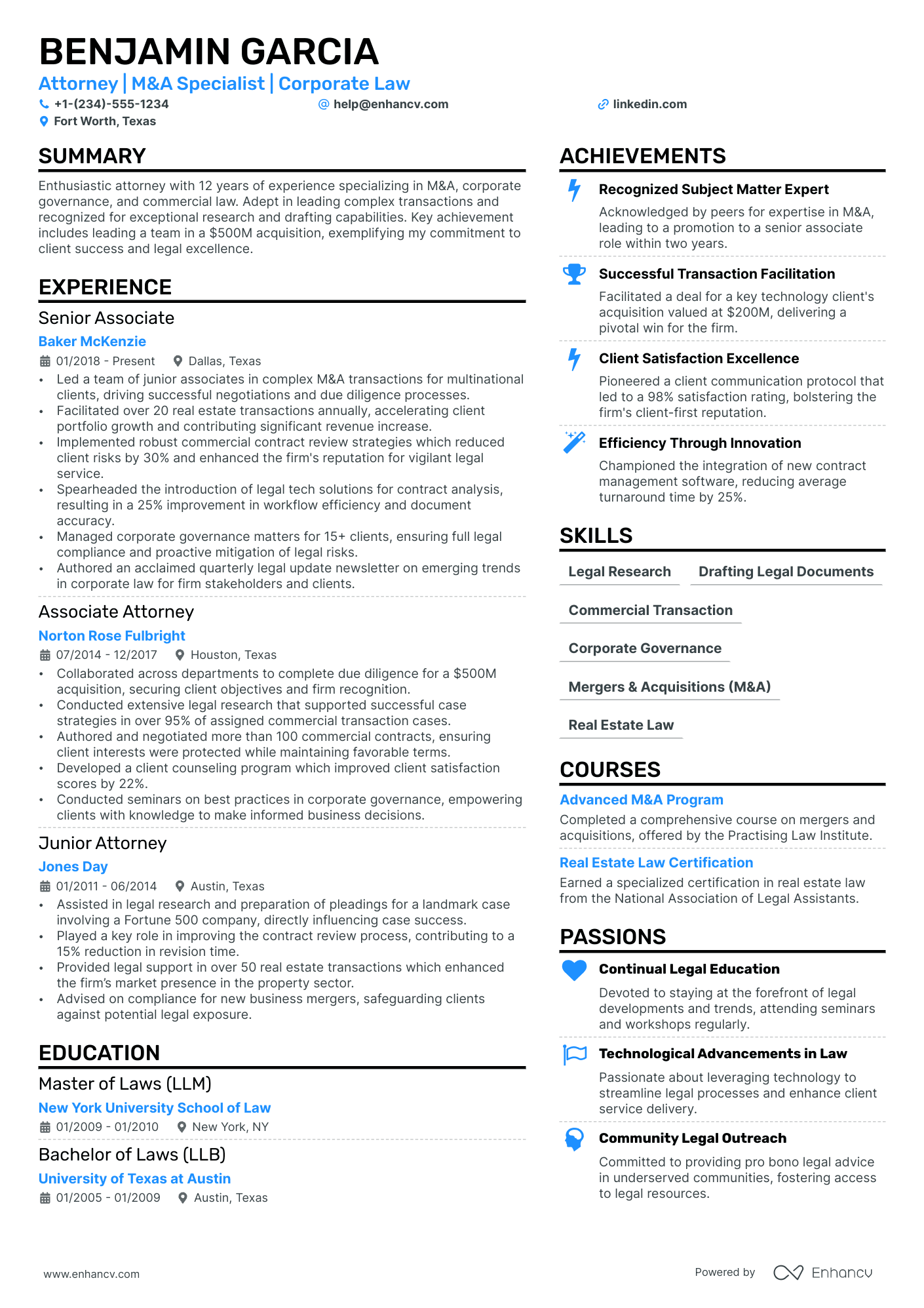 resume examples lawyer