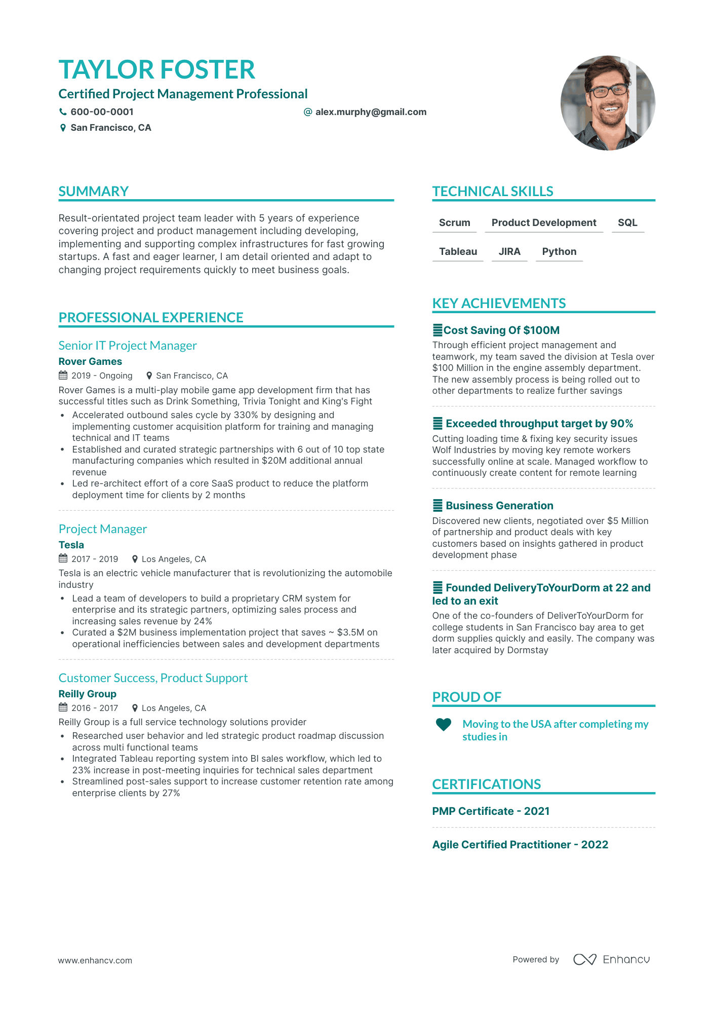 project manager resume examples 2023