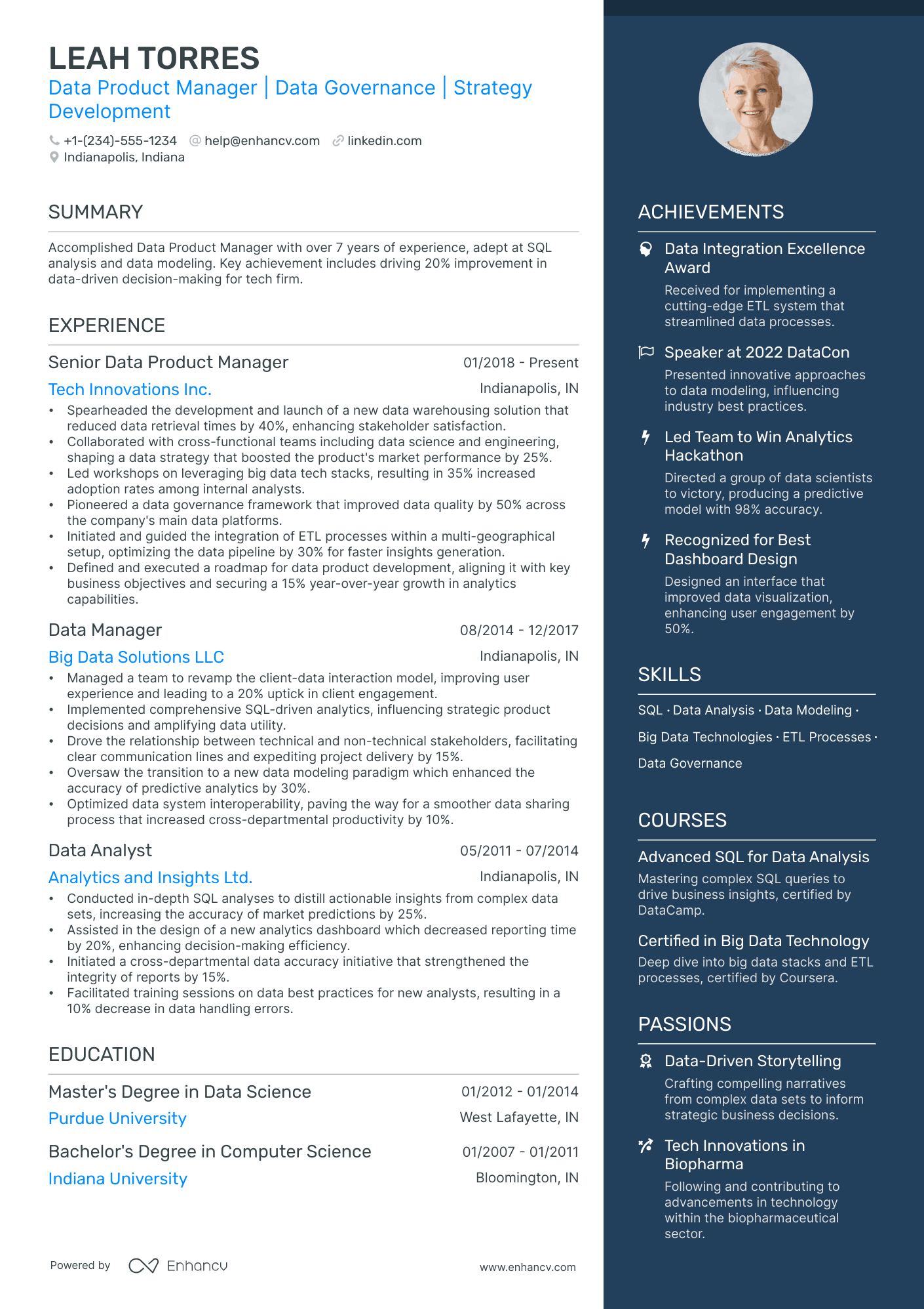 5 Data Product Manager Resume Examples & Guide for 2024